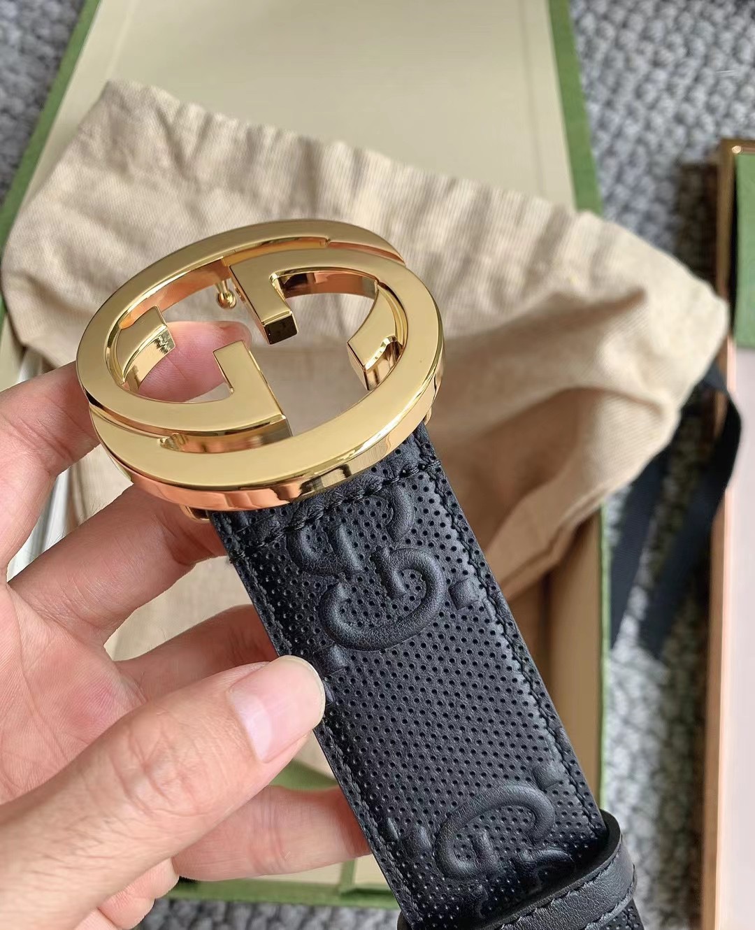 Gucci Male Basic Belt Cow Leather Brown M