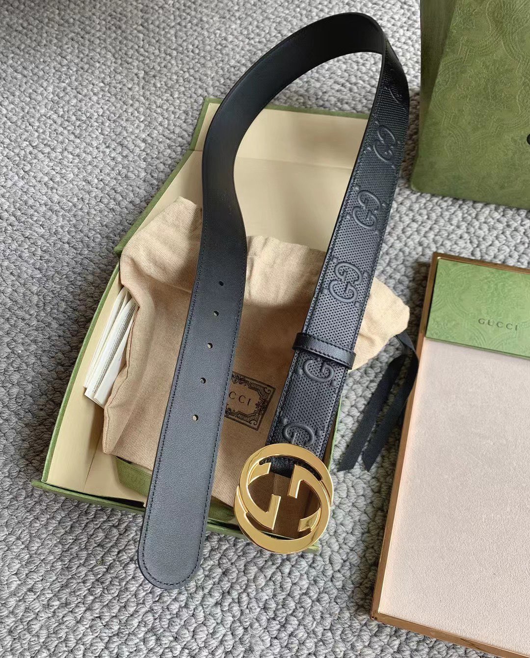Gucci Male Basic Belt Cow Leather Brown M