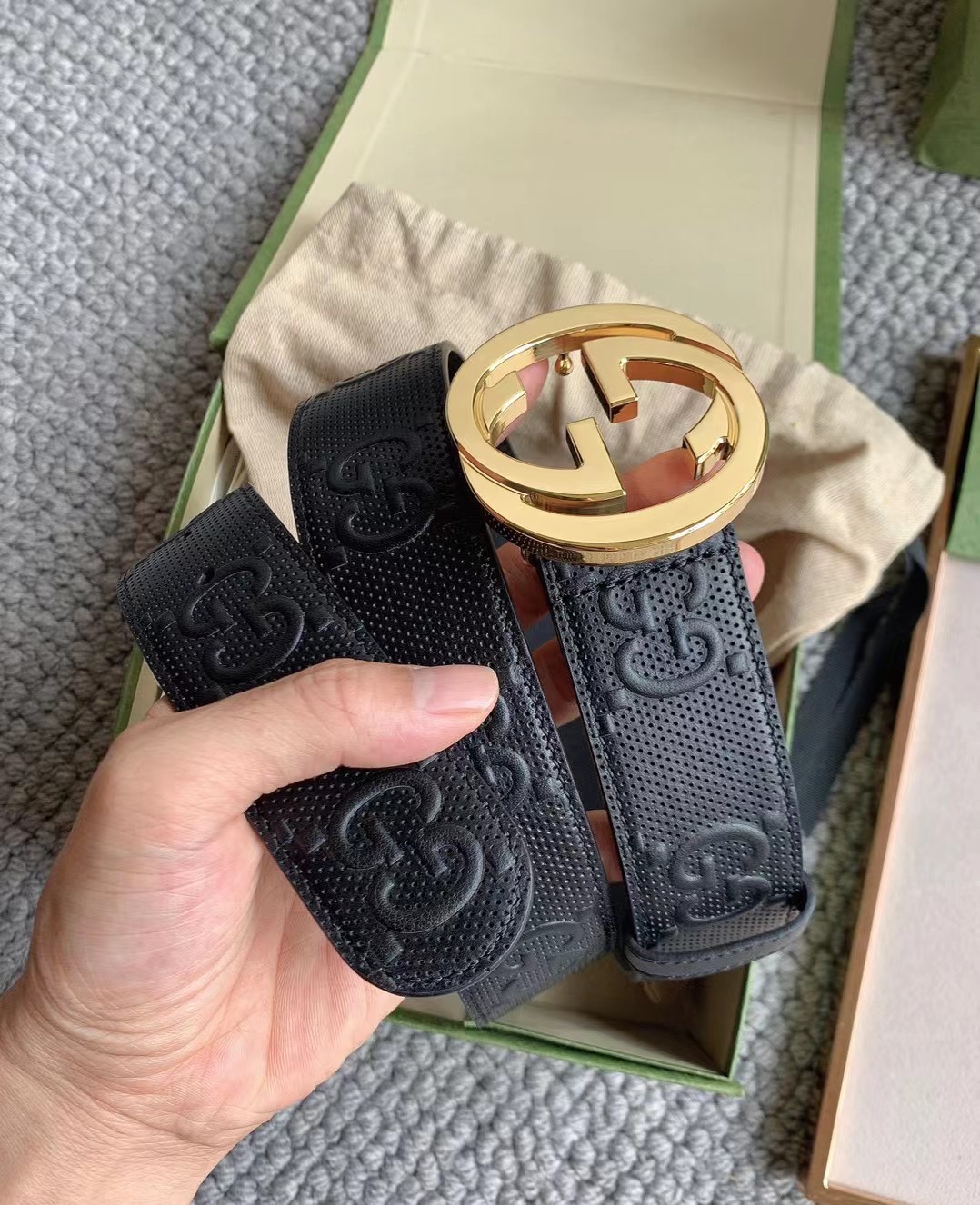 Gucci Male Basic Belt Cow Leather Brown M