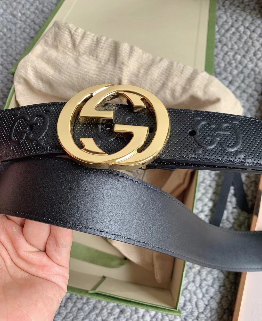 Gucci Male Basic Belt Cow Leather Brown M