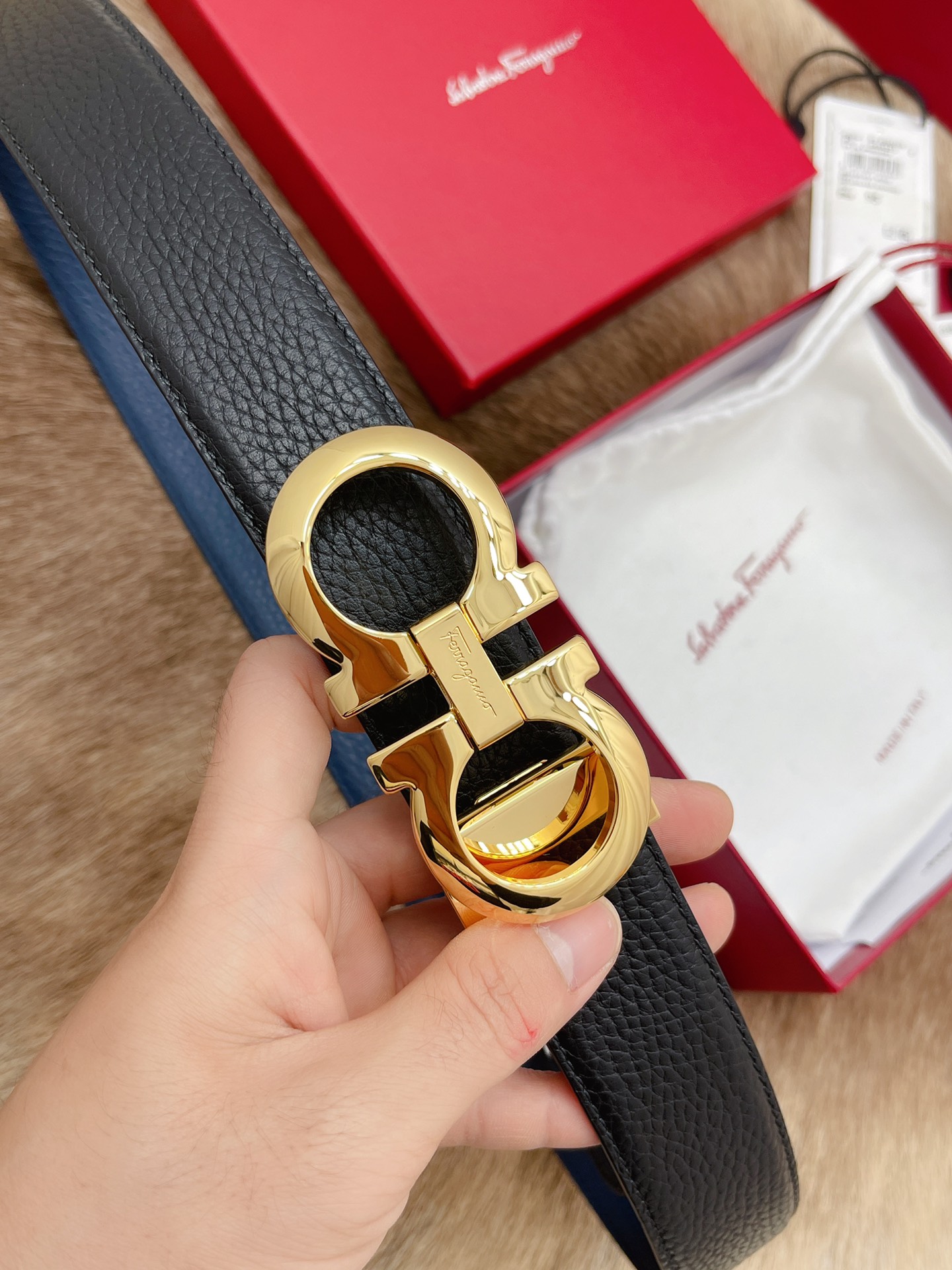 Salvatore Ferragamo Male Leather Belt M