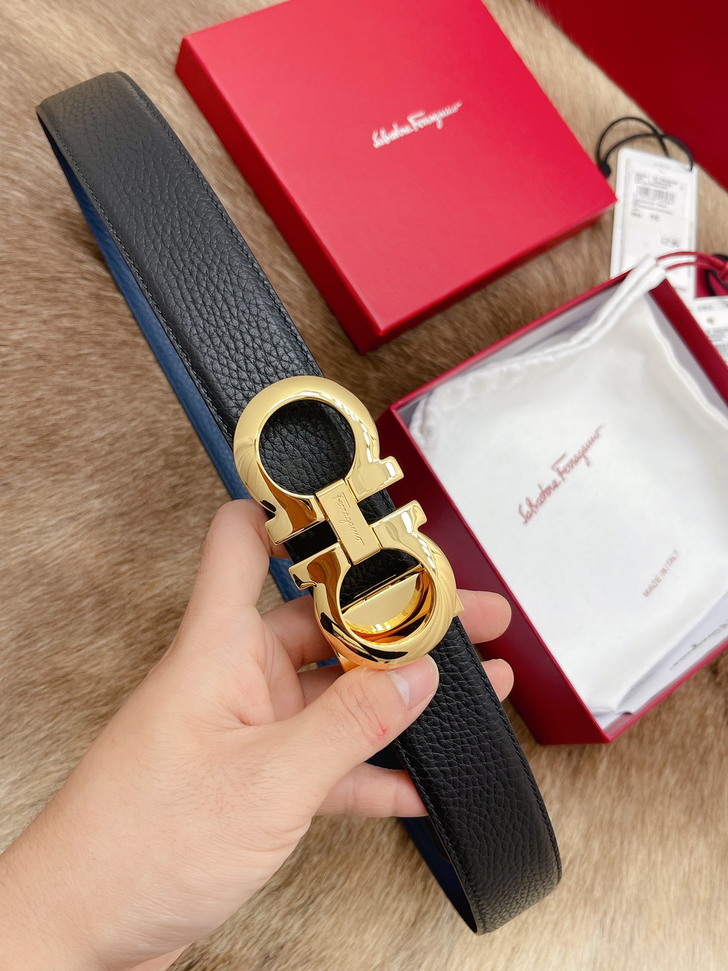 Salvatore Ferragamo Male Leather Belt M