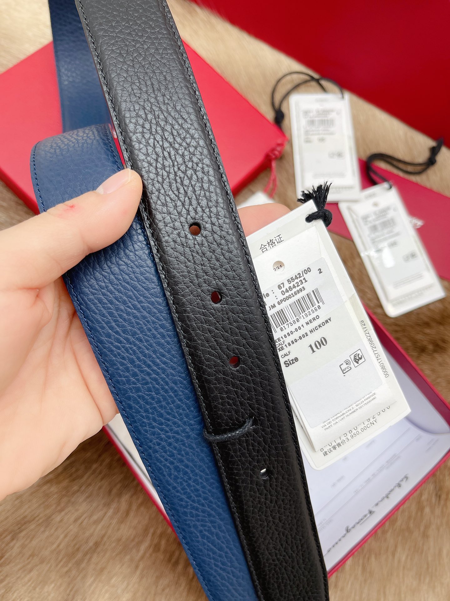 Salvatore Ferragamo Male Leather Belt M