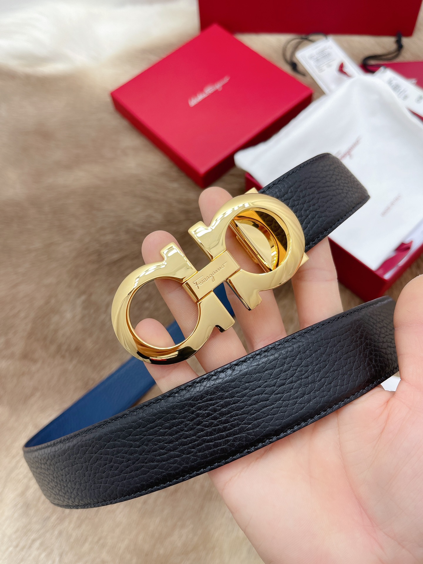 Salvatore Ferragamo Male Leather Belt M