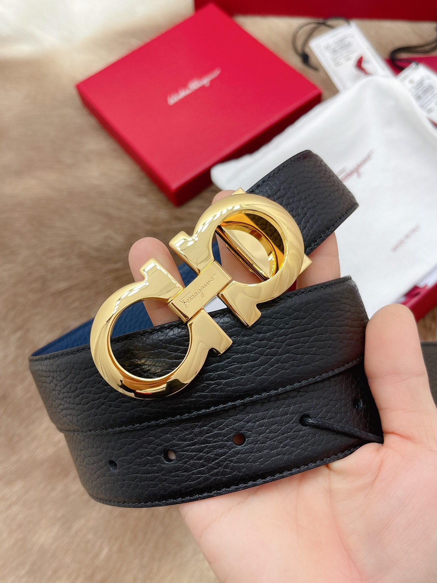 Salvatore Ferragamo Male Leather Belt M