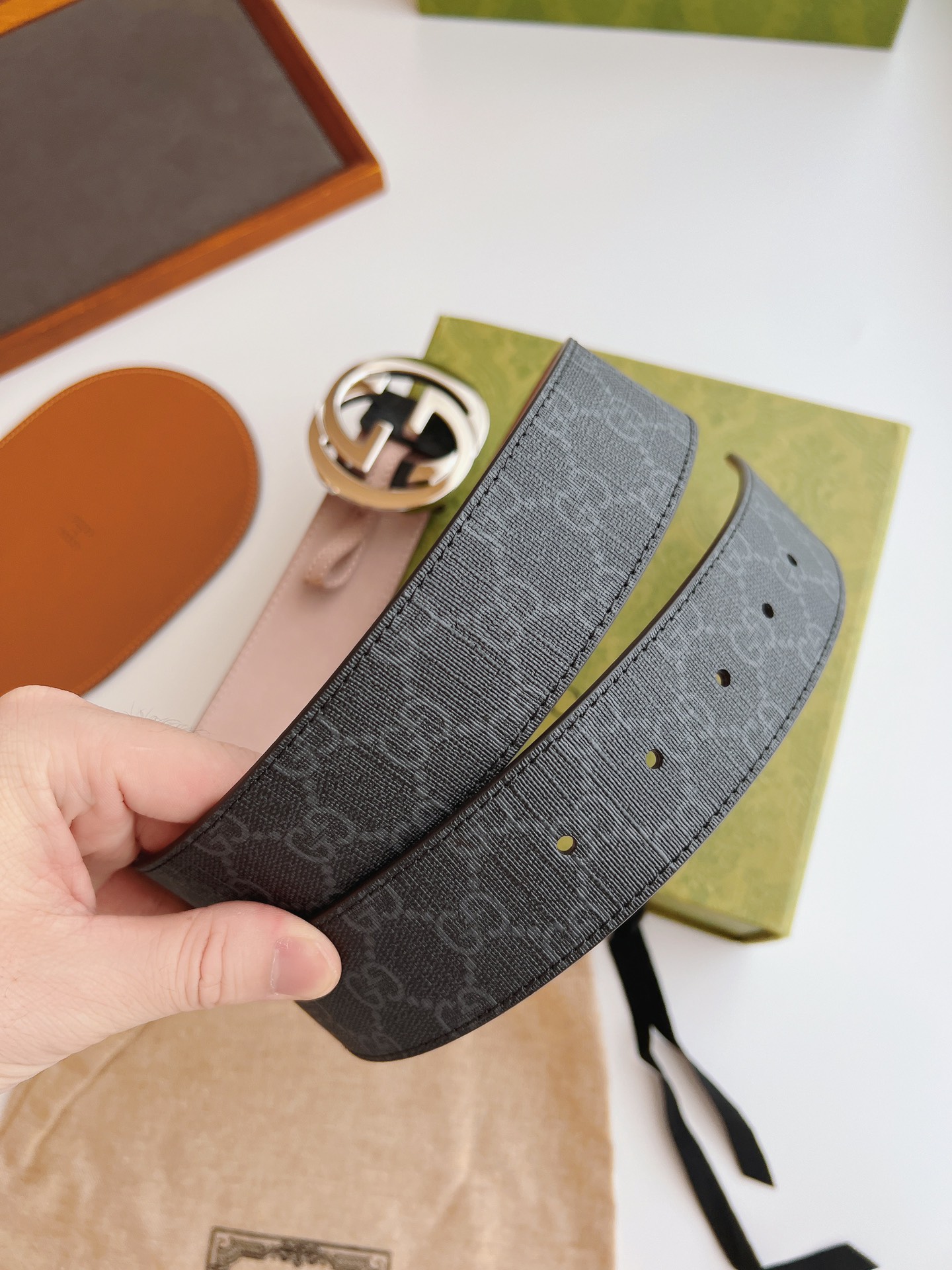 Gucci Male Leather Belt Top Grain Leather M