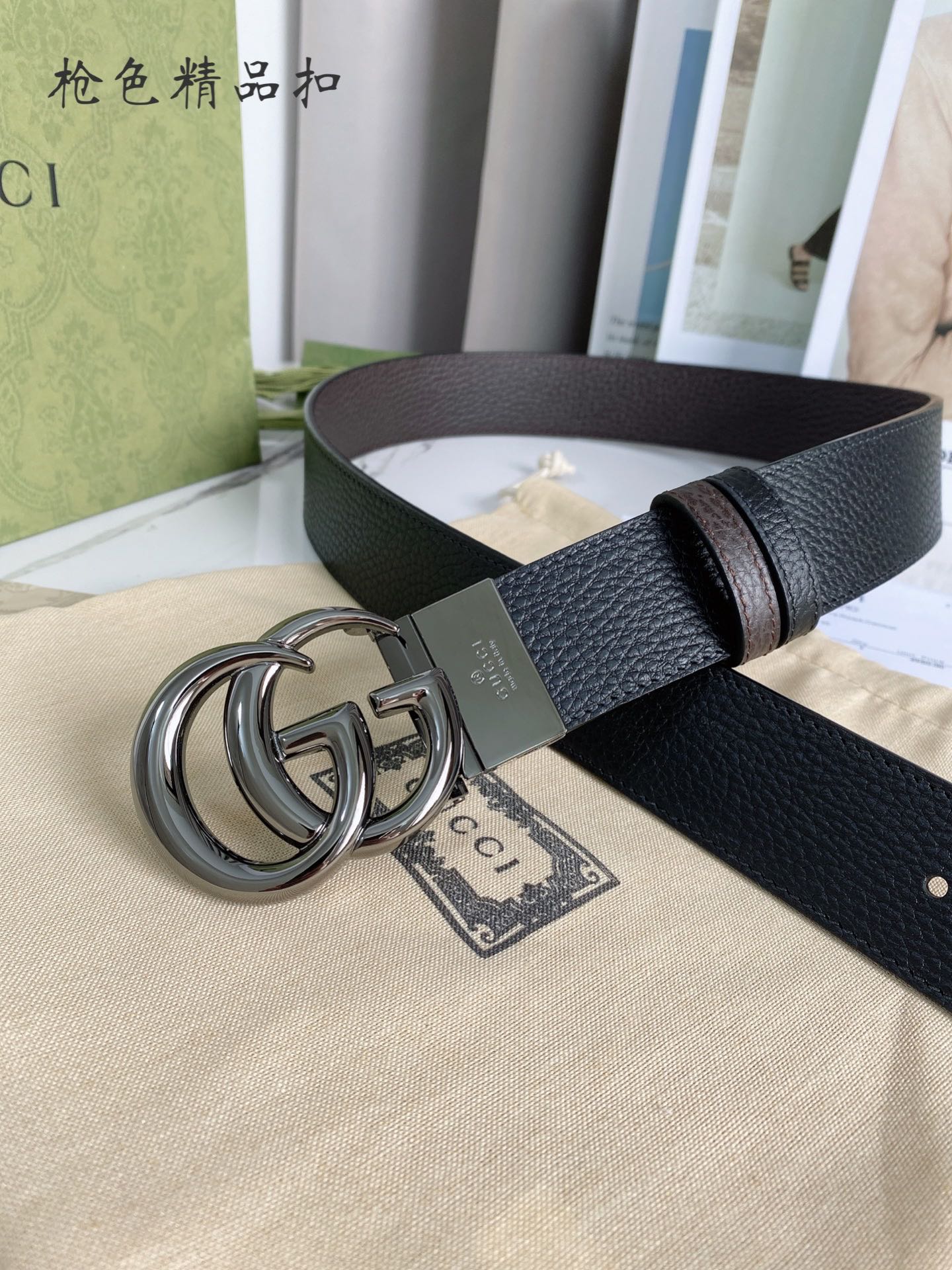 Gucci Leather Belt Top Grain Leather M