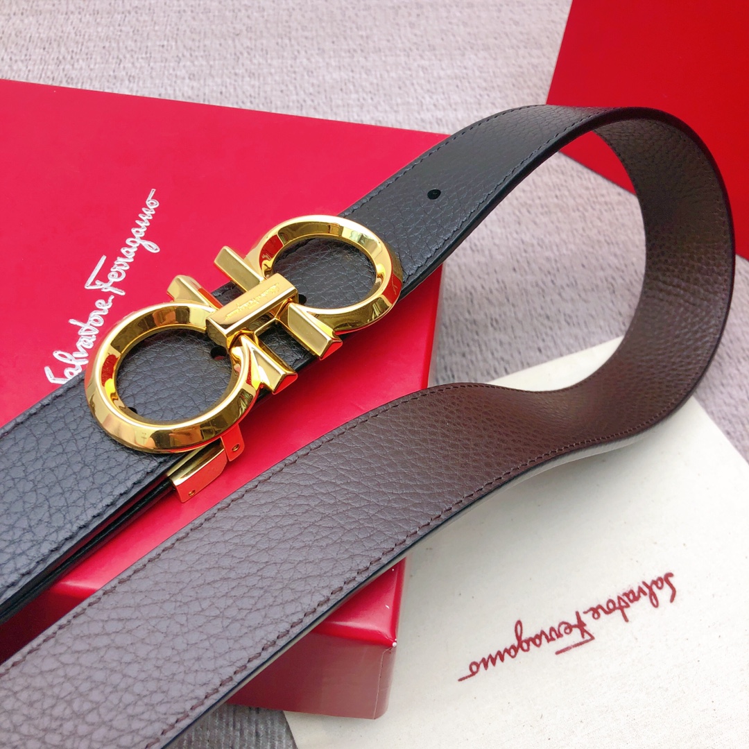 Salvatore Ferragamo Basic Belt Top Grain Leather