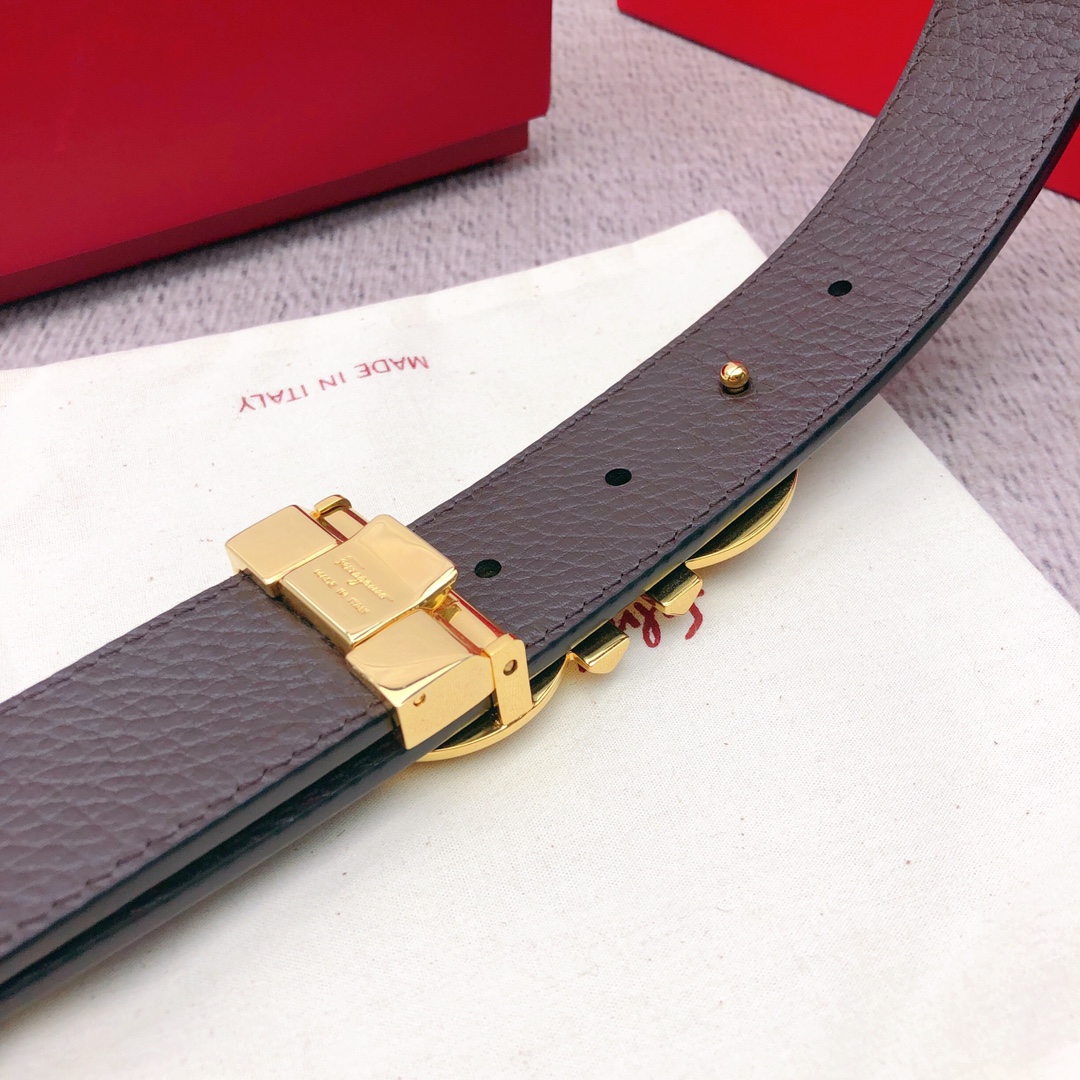Salvatore Ferragamo Basic Belt Top Grain Leather