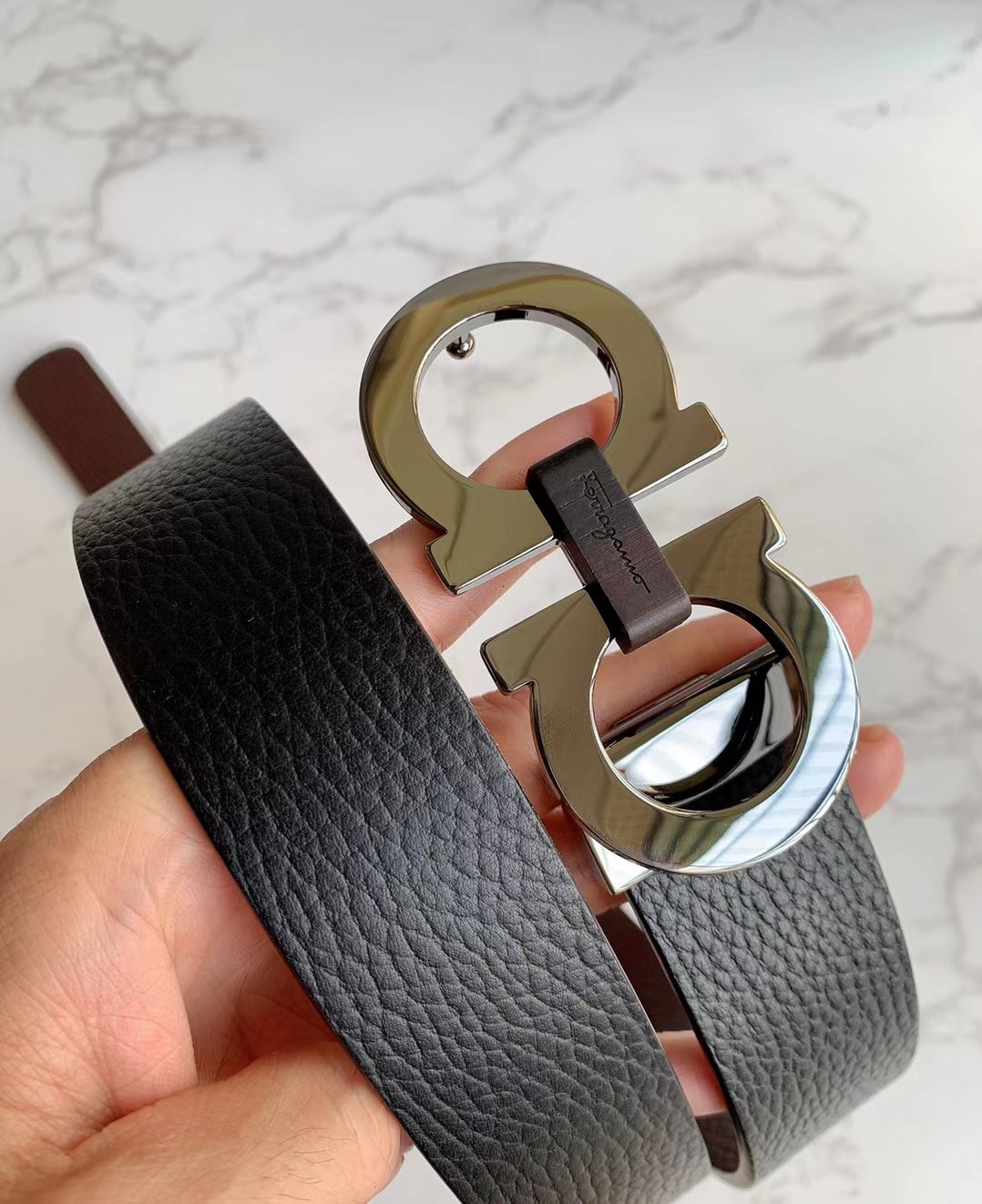 Salvatore Ferragamo Male Leather Belt M