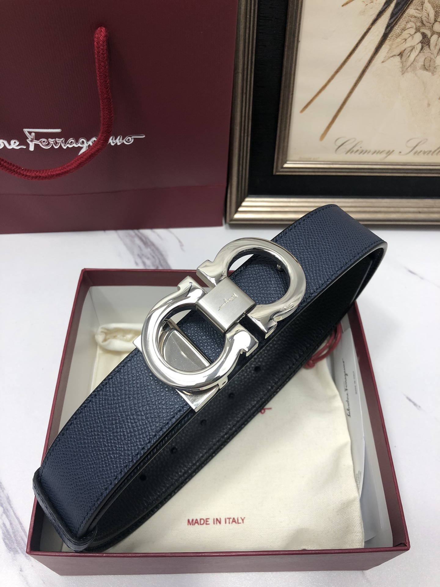 Salvatore Ferragamo Male Leather Belt M