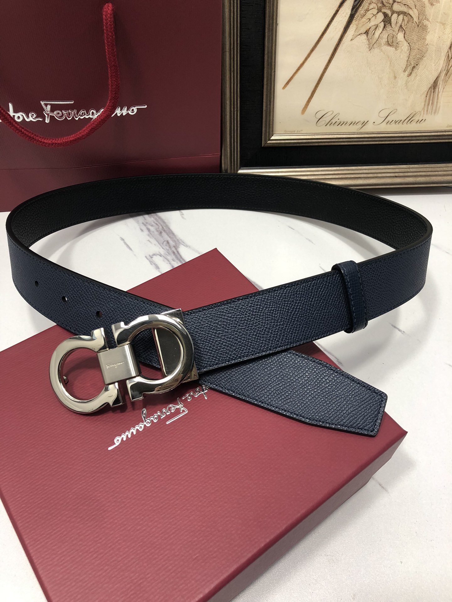 Salvatore Ferragamo Male Leather Belt M