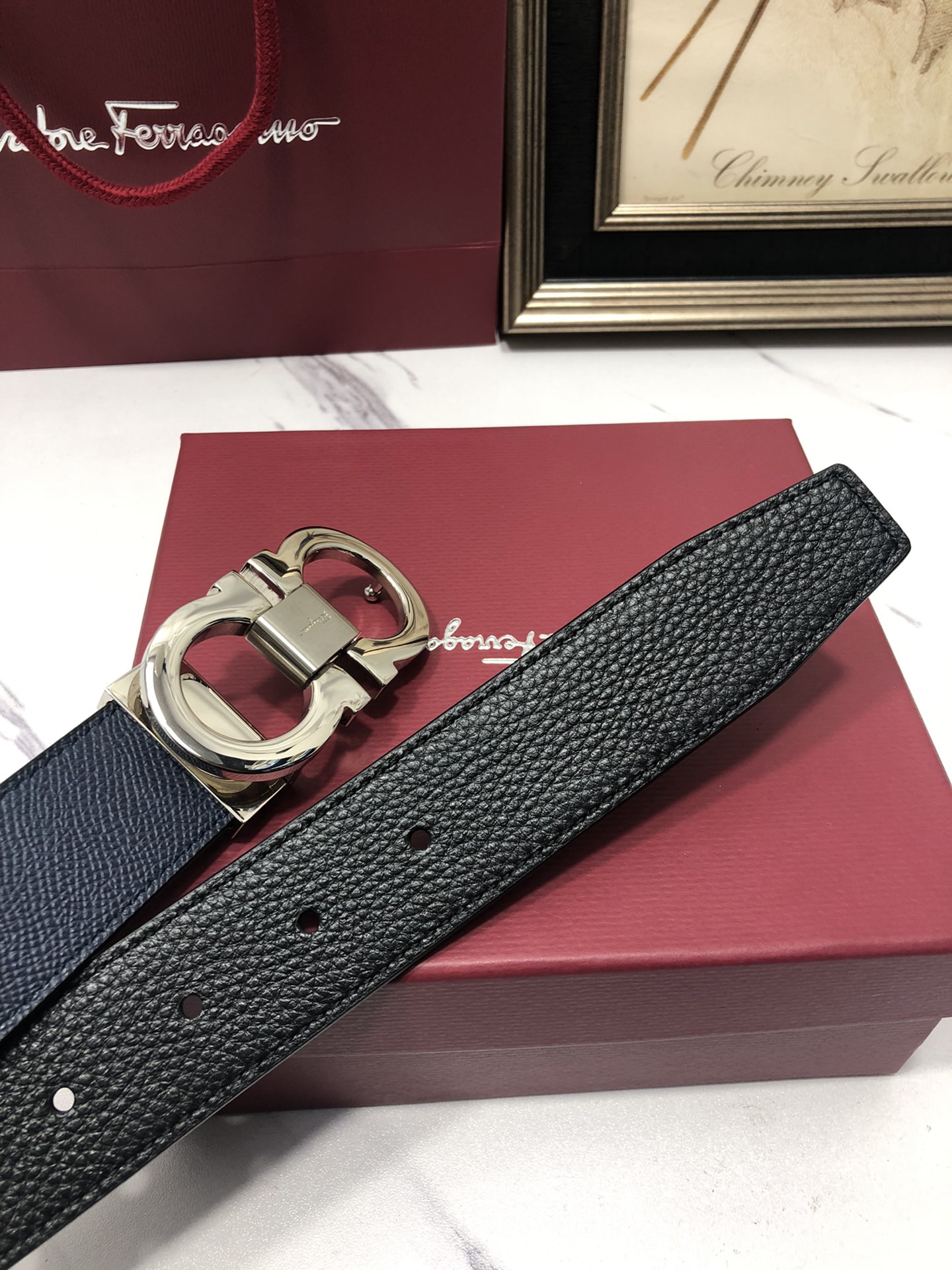 Salvatore Ferragamo Male Leather Belt M