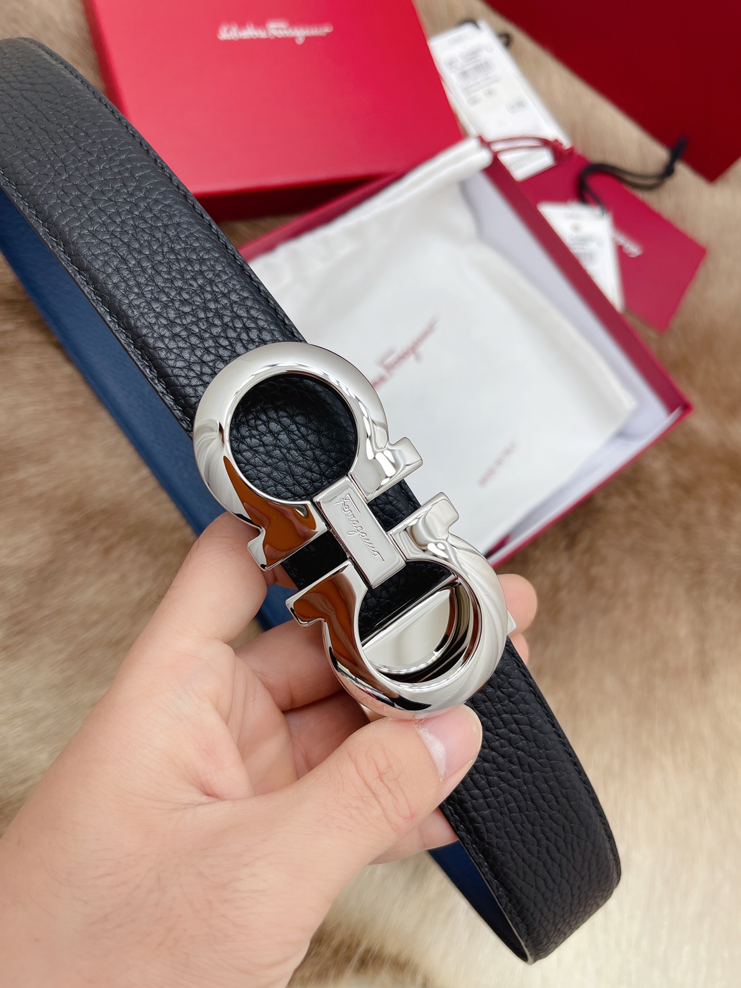 Salvatore Ferragamo Male Leather Belt M