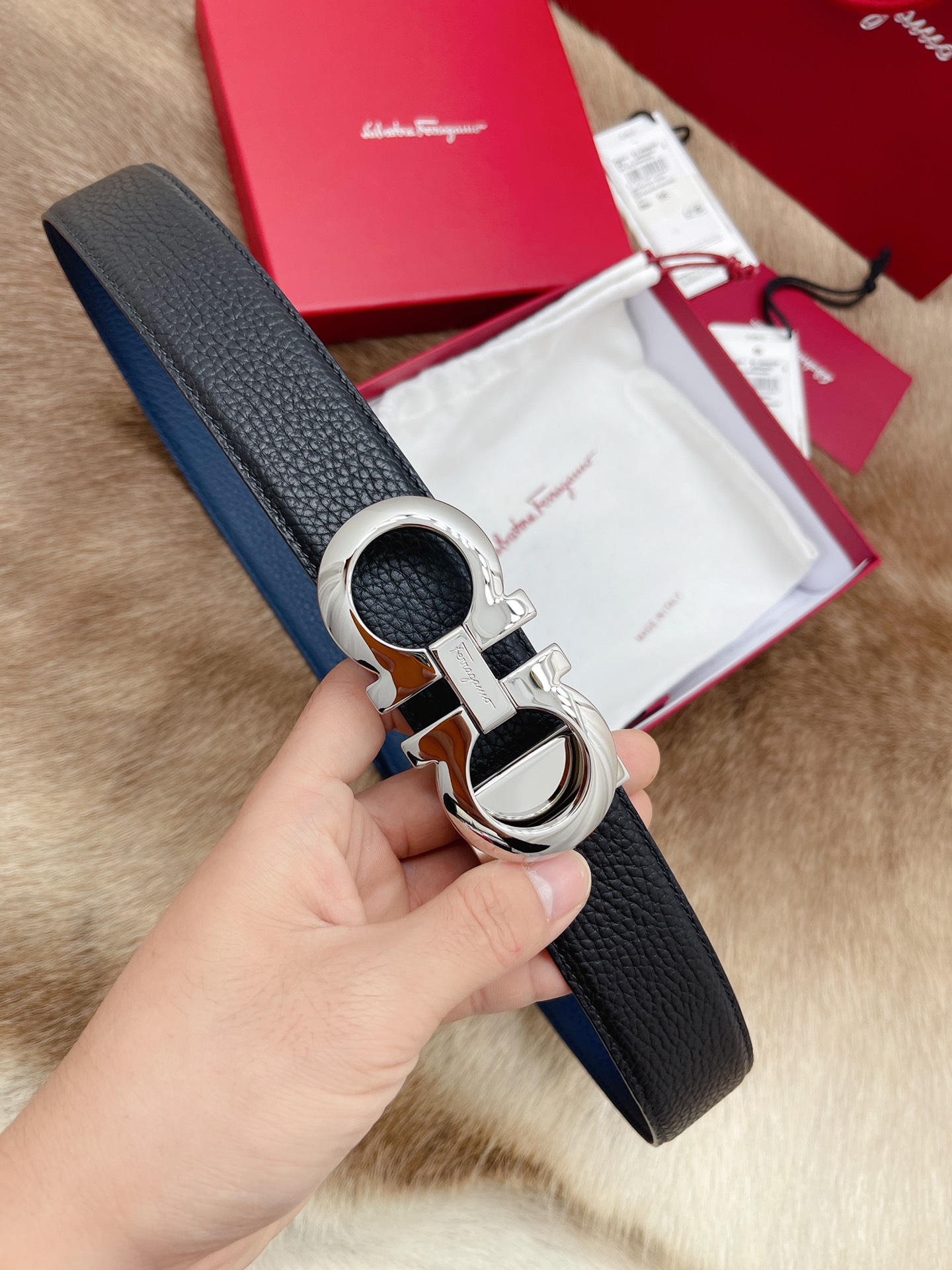 Salvatore Ferragamo Male Leather Belt M