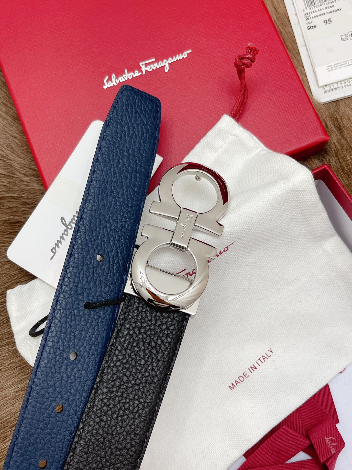 Salvatore Ferragamo Male Leather Belt M