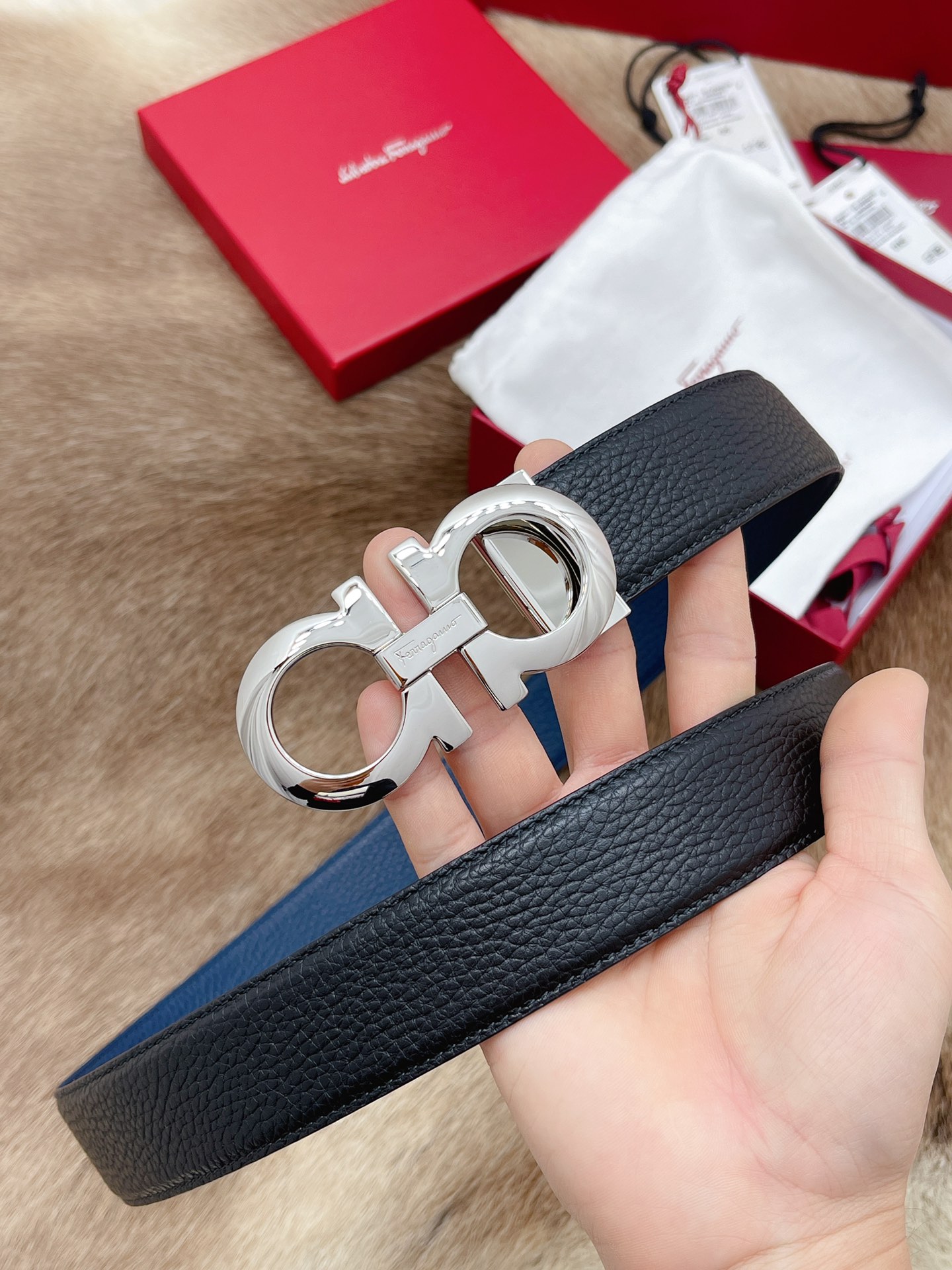 Salvatore Ferragamo Male Leather Belt M