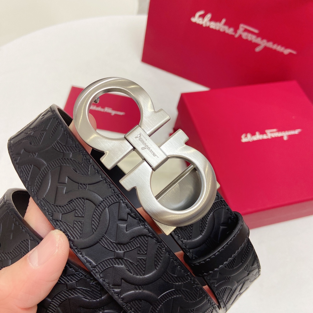 Salvatore Ferragamo Male Leather Belt Cow Leather M
