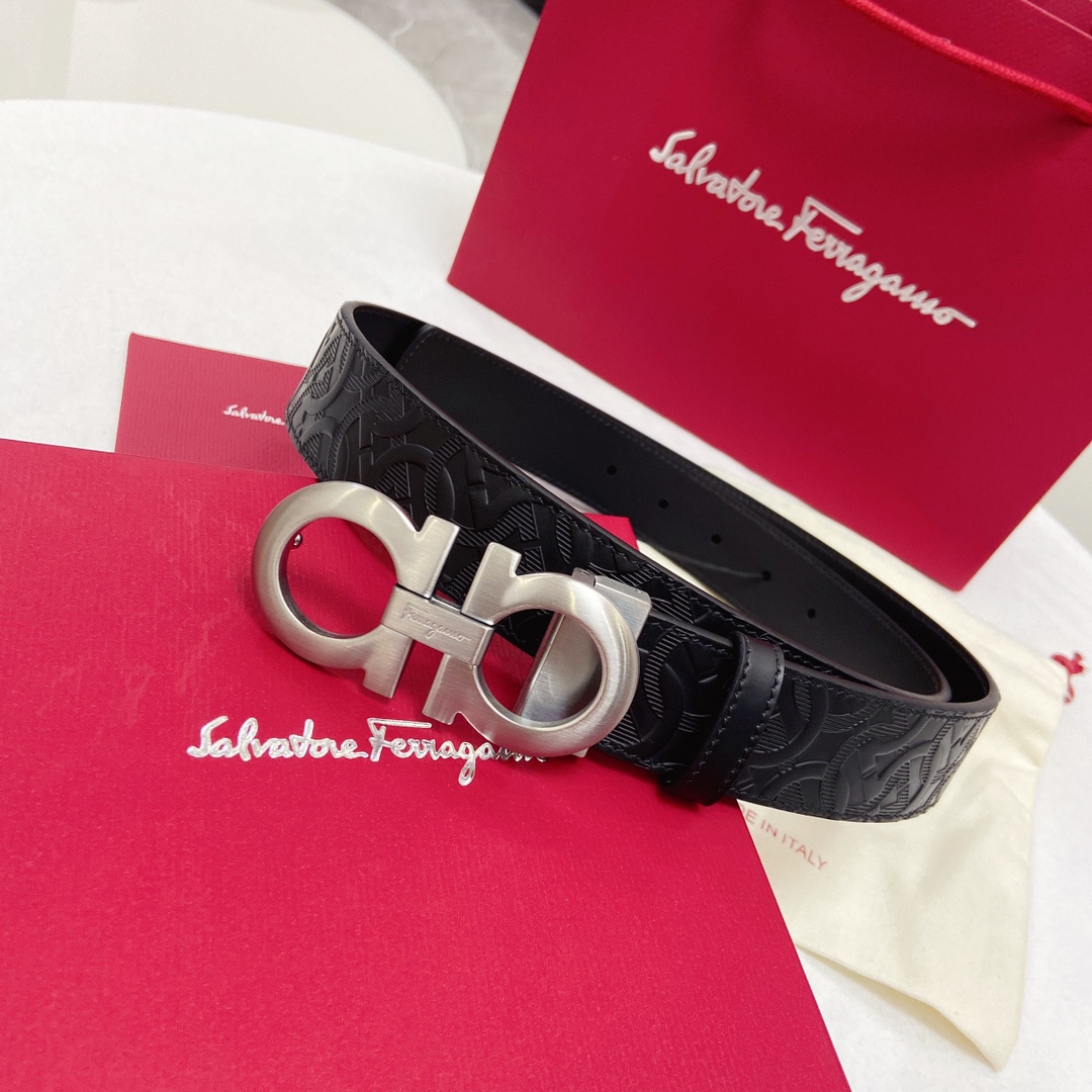 Salvatore Ferragamo Male Leather Belt Cow Leather M