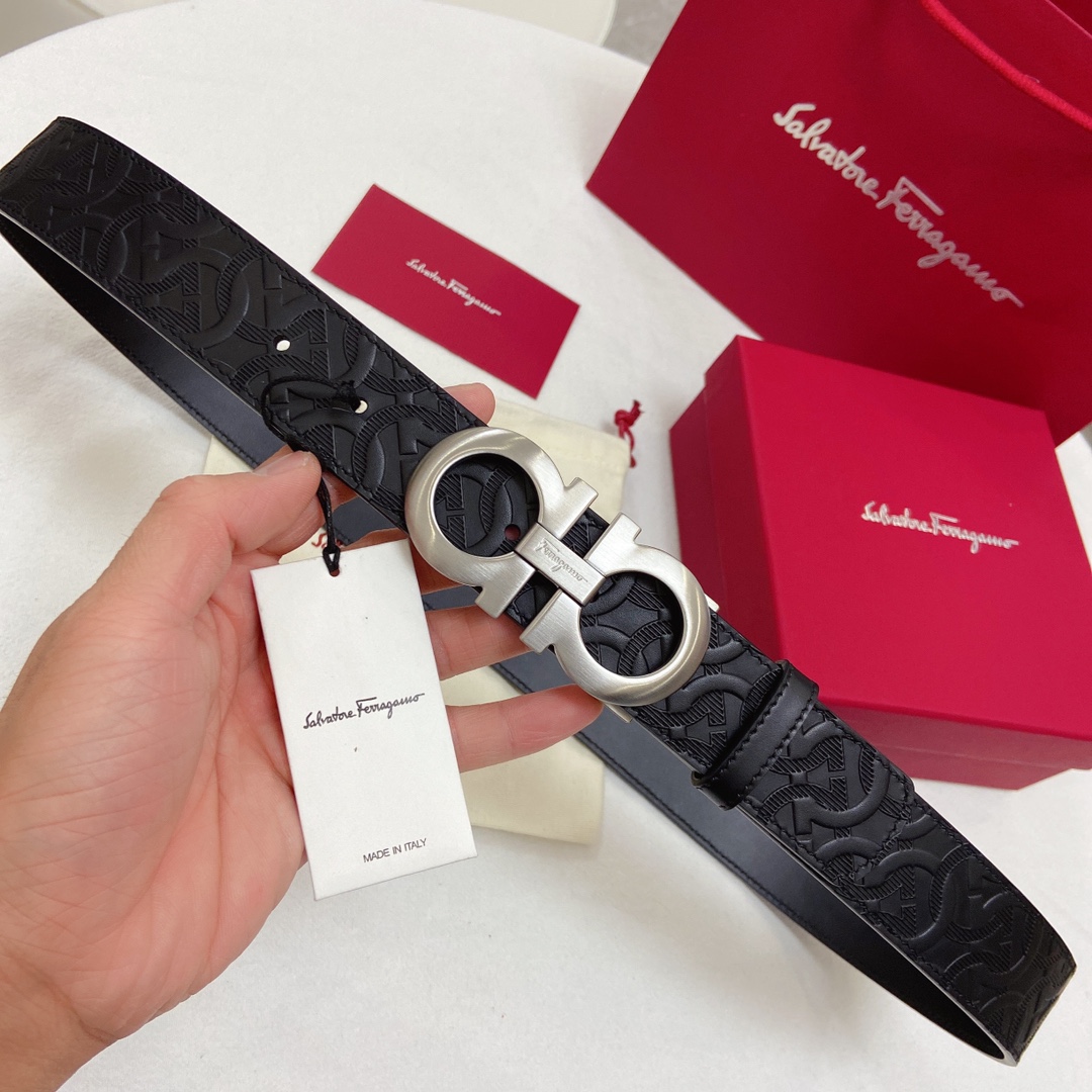 Salvatore Ferragamo Male Leather Belt Cow Leather M