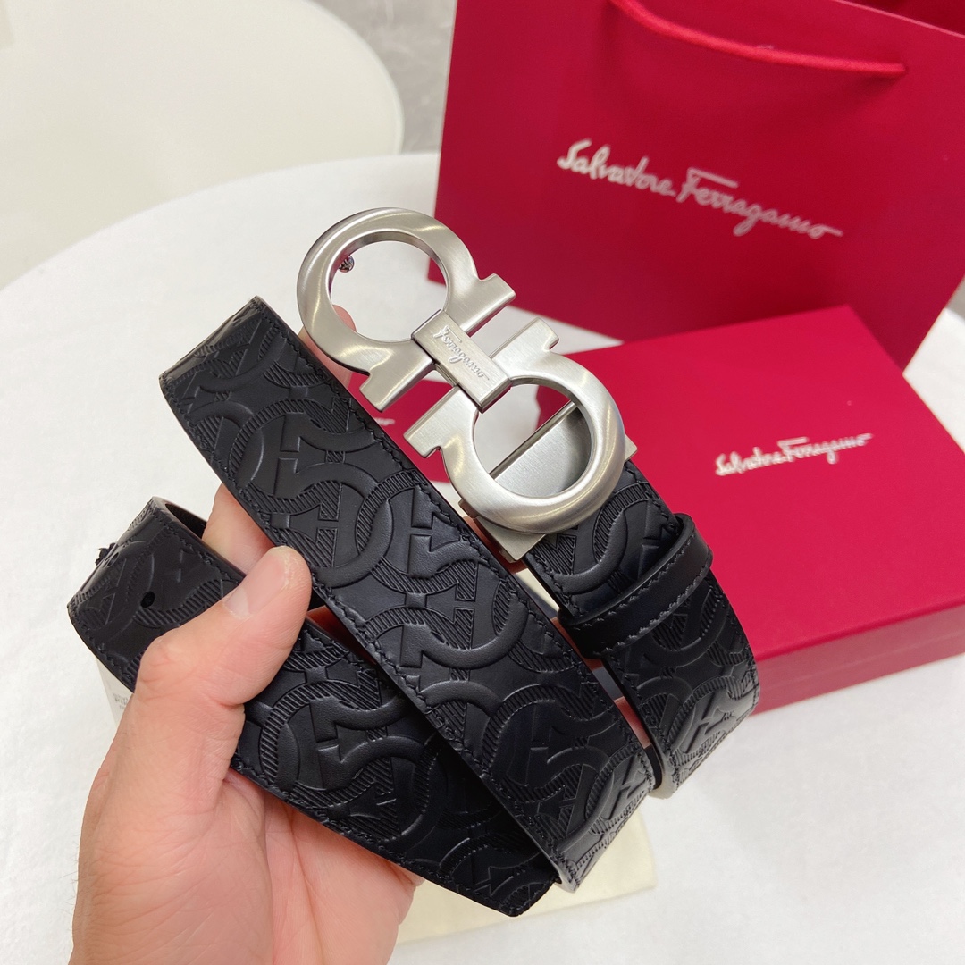 Salvatore Ferragamo Male Leather Belt Cow Leather M