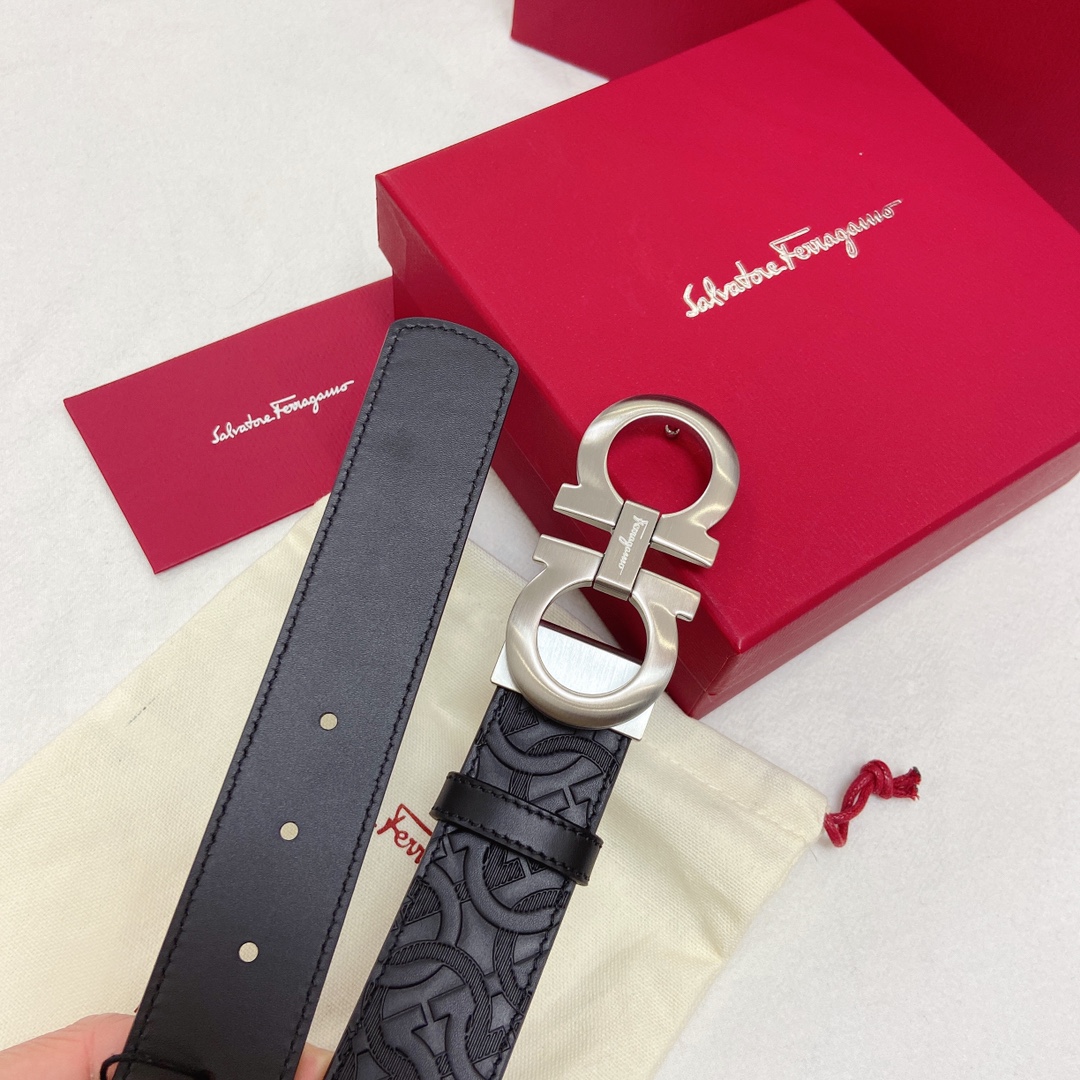 Salvatore Ferragamo Male Leather Belt Cow Leather M