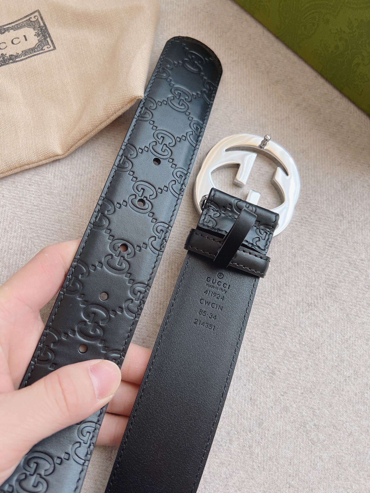 Gucci Leather Belt S-m