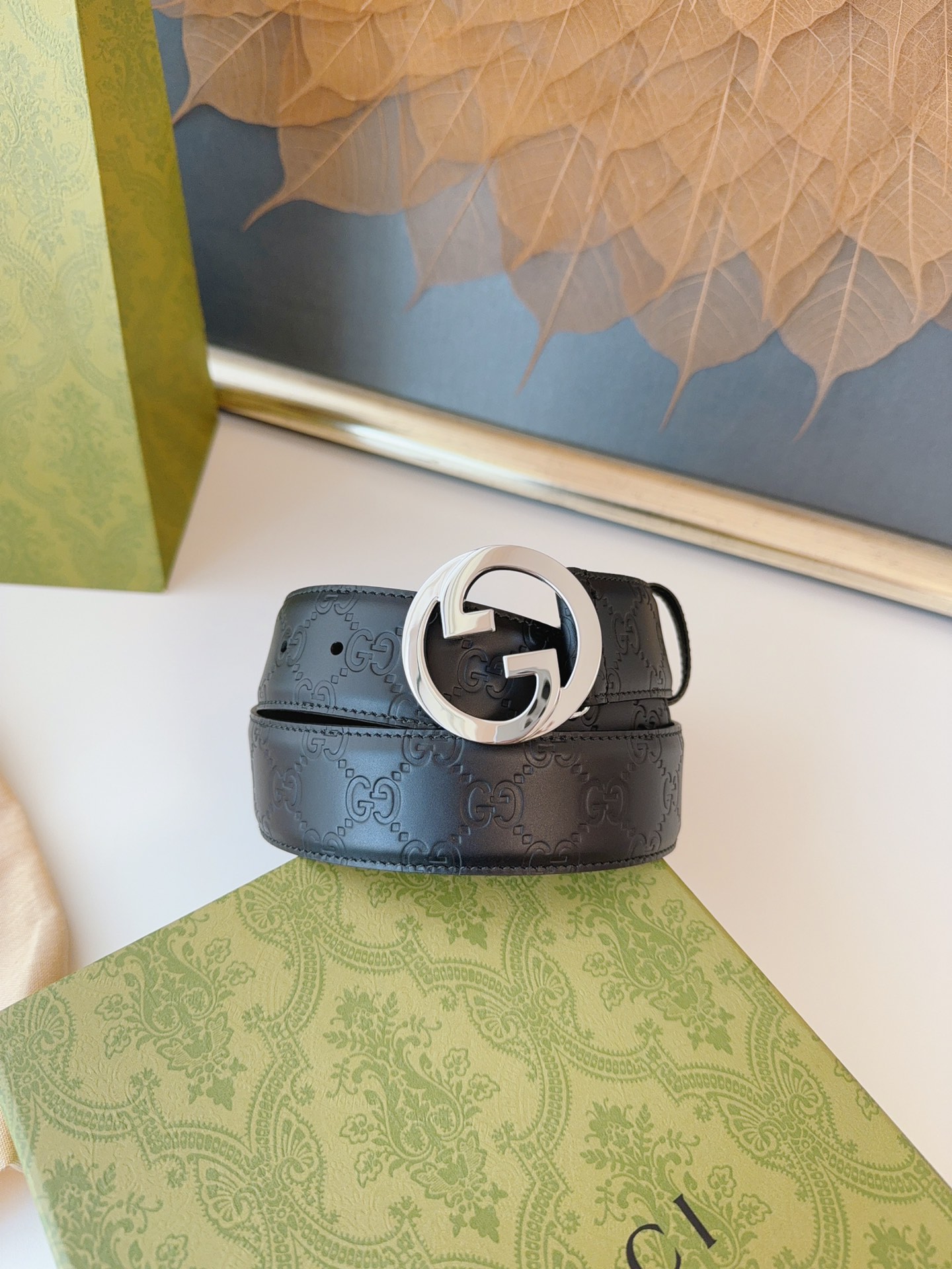 Gucci Basic Belt Cow Leather S-m