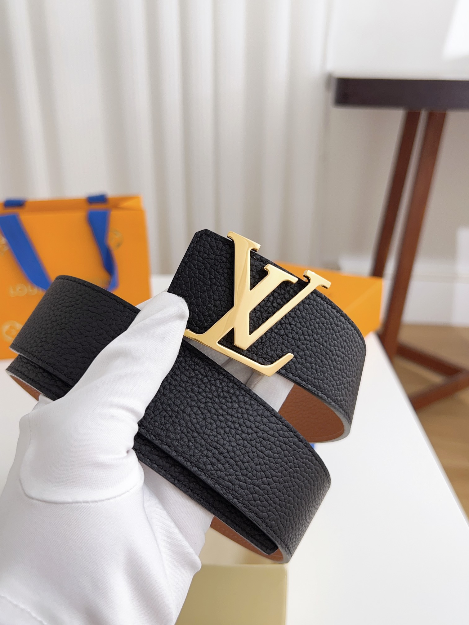 Louis Vuitton Male Basic Belt Cow Leather 125cm-l
