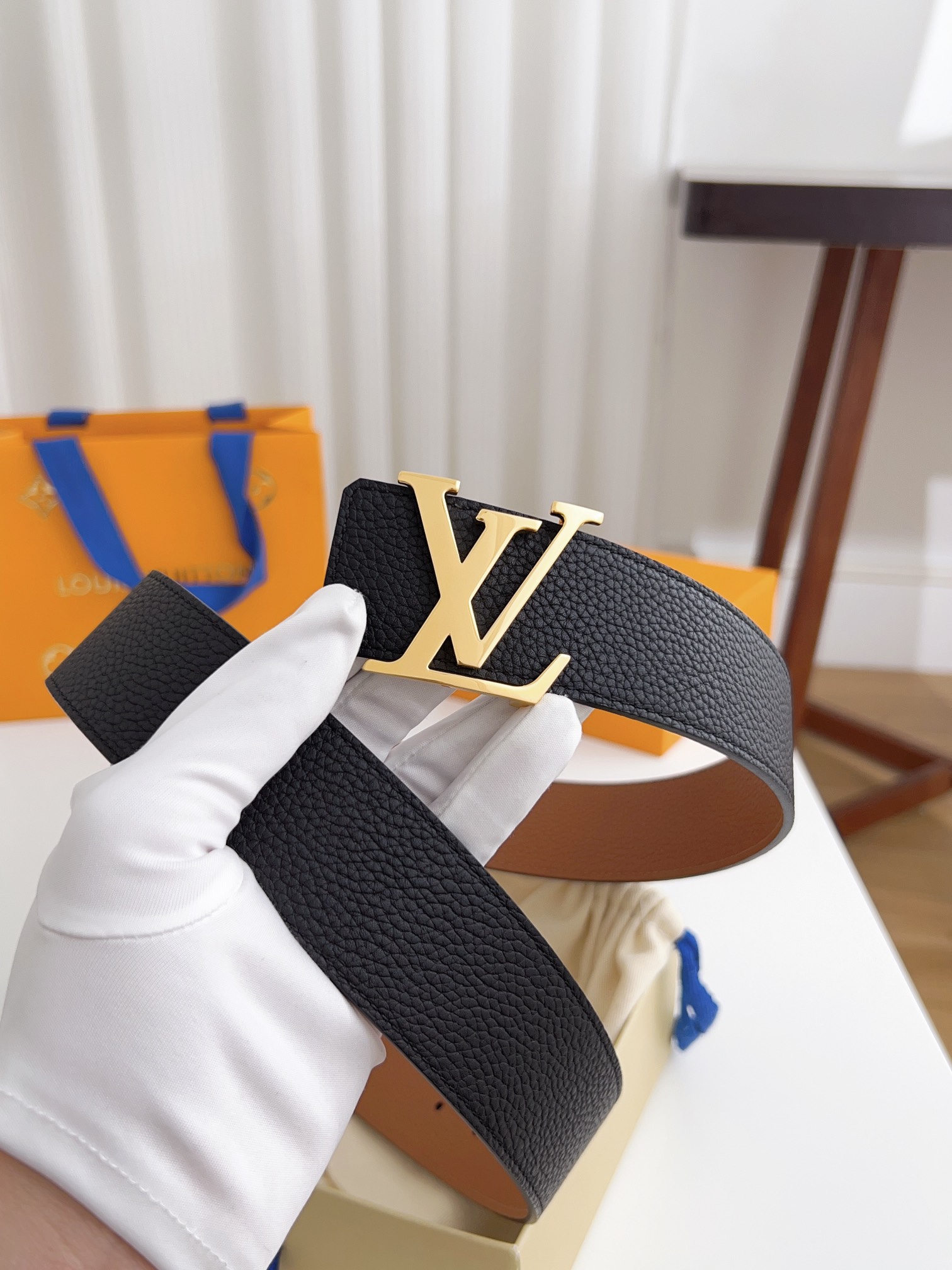 Louis Vuitton Male Basic Belt Cow Leather 125cm-l
