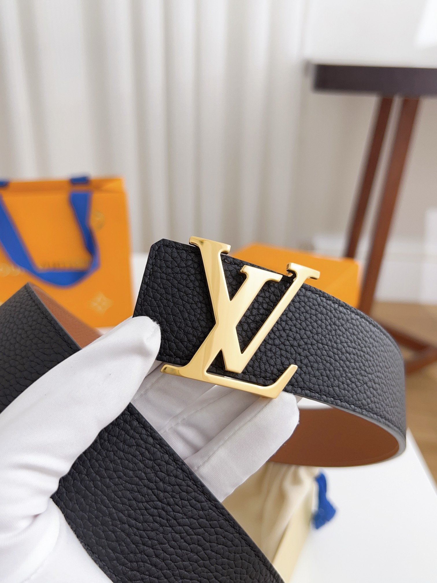 Louis Vuitton Male Basic Belt Cow Leather 125cm-l