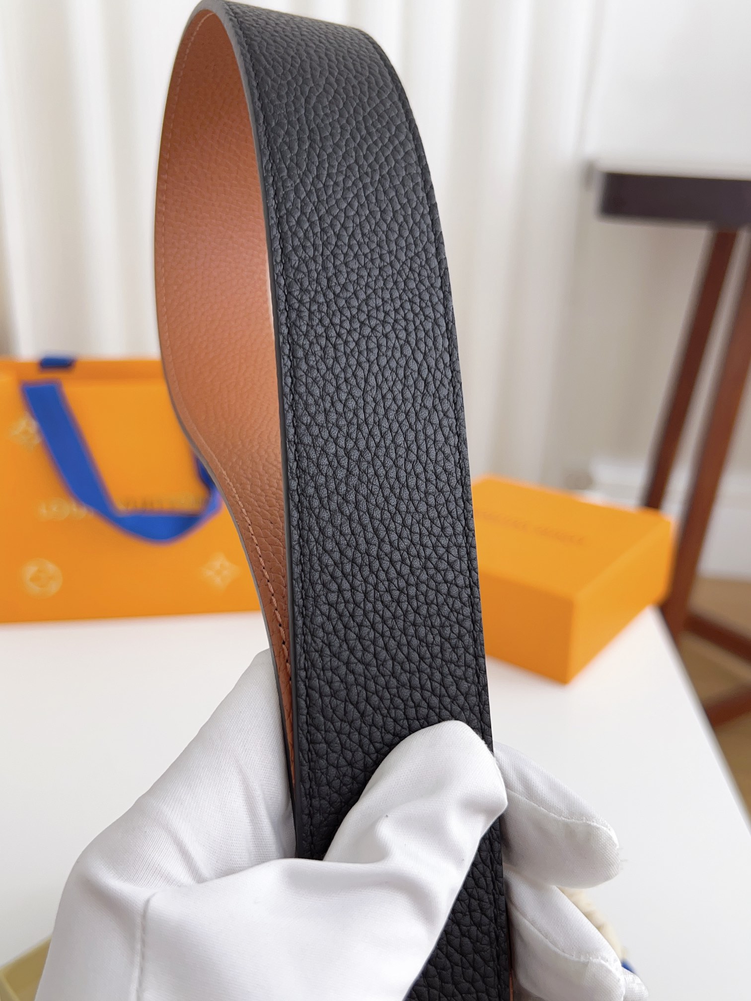 Louis Vuitton Male Basic Belt Cow Leather 125cm-l