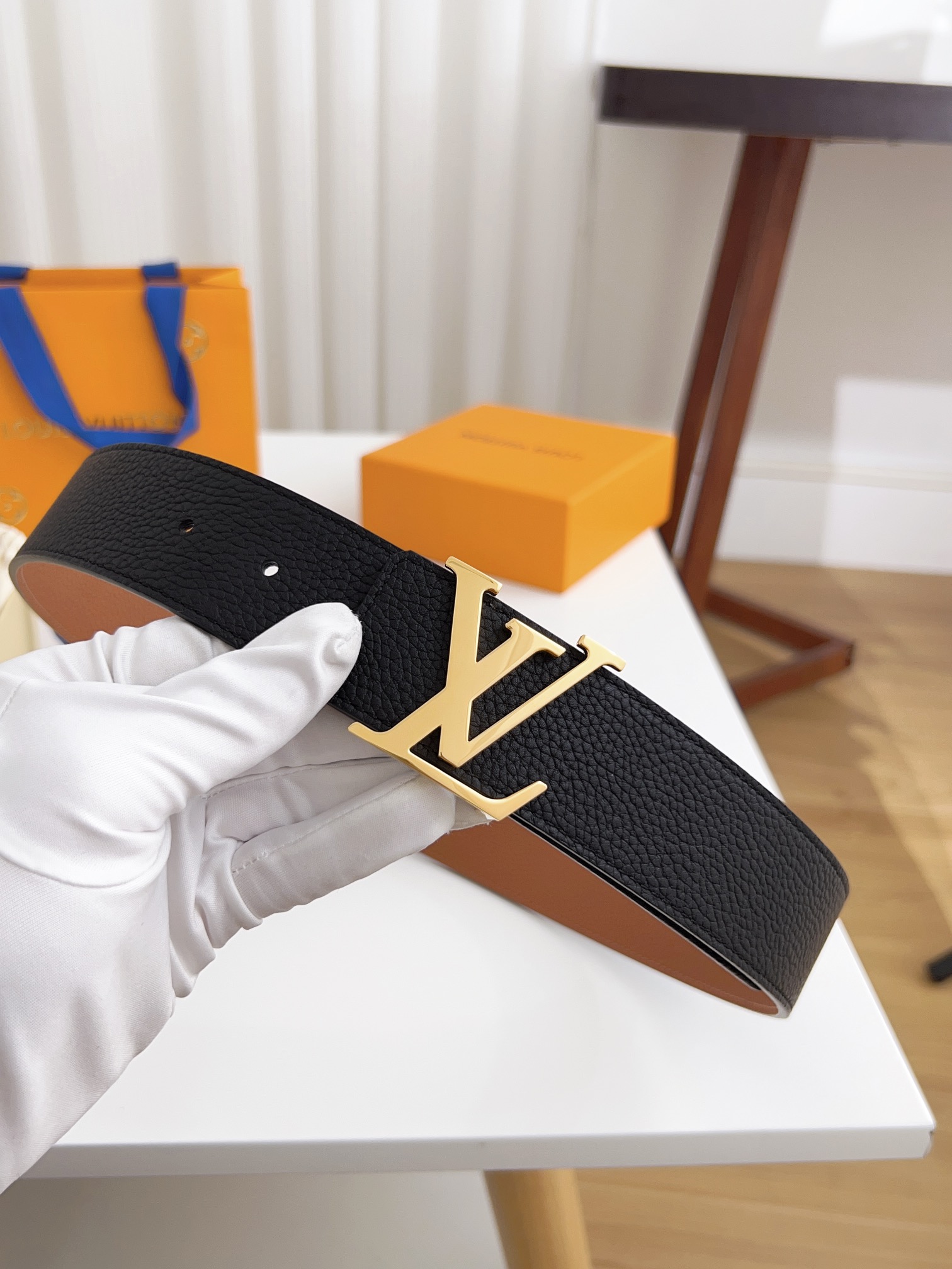 Louis Vuitton Male Basic Belt Cow Leather 125cm-l