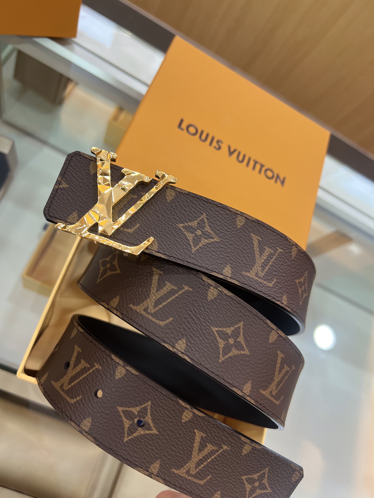 Louis Vuitton Male Leather Belt M-l