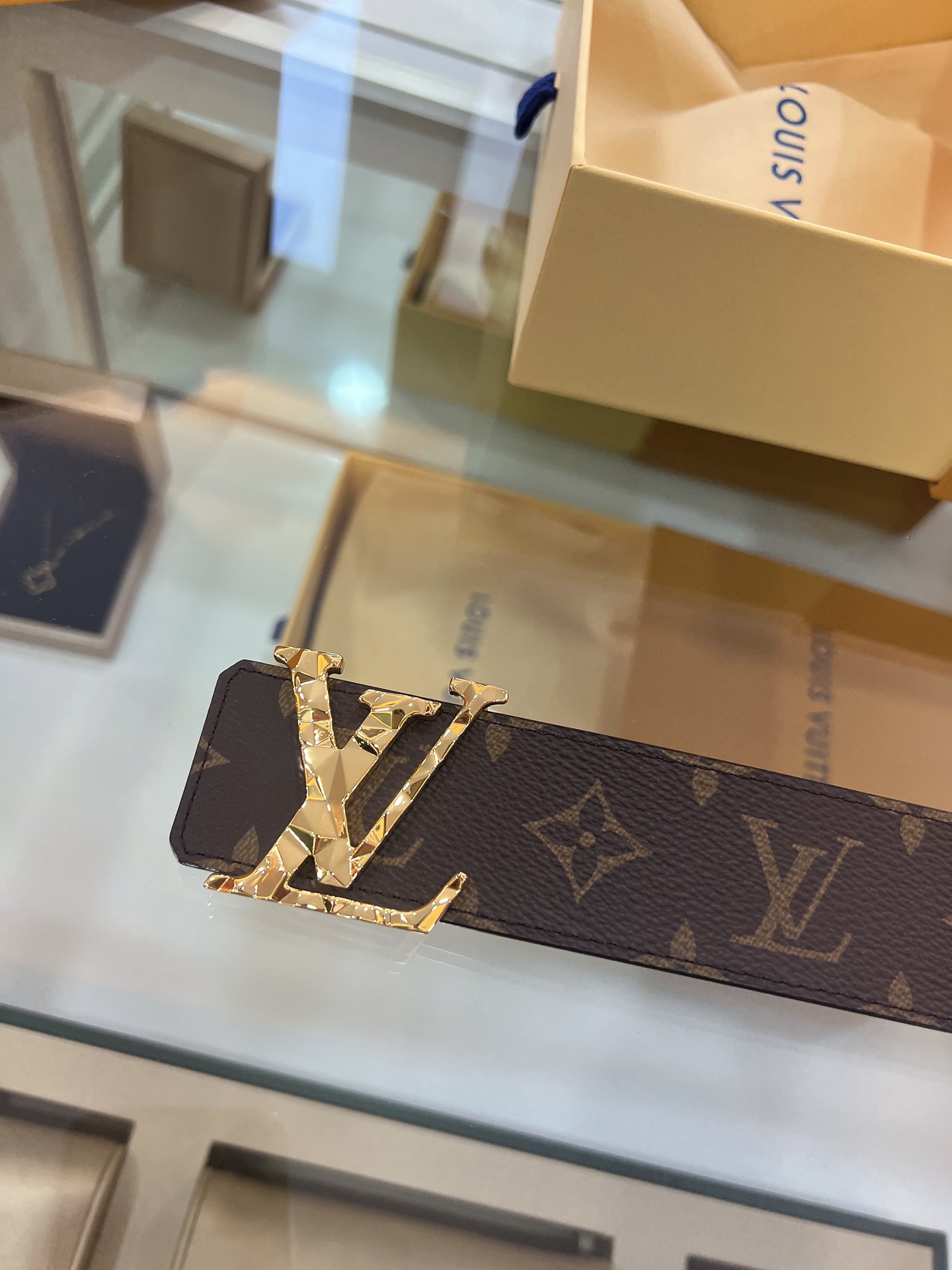 Louis Vuitton Male Leather Belt M-l