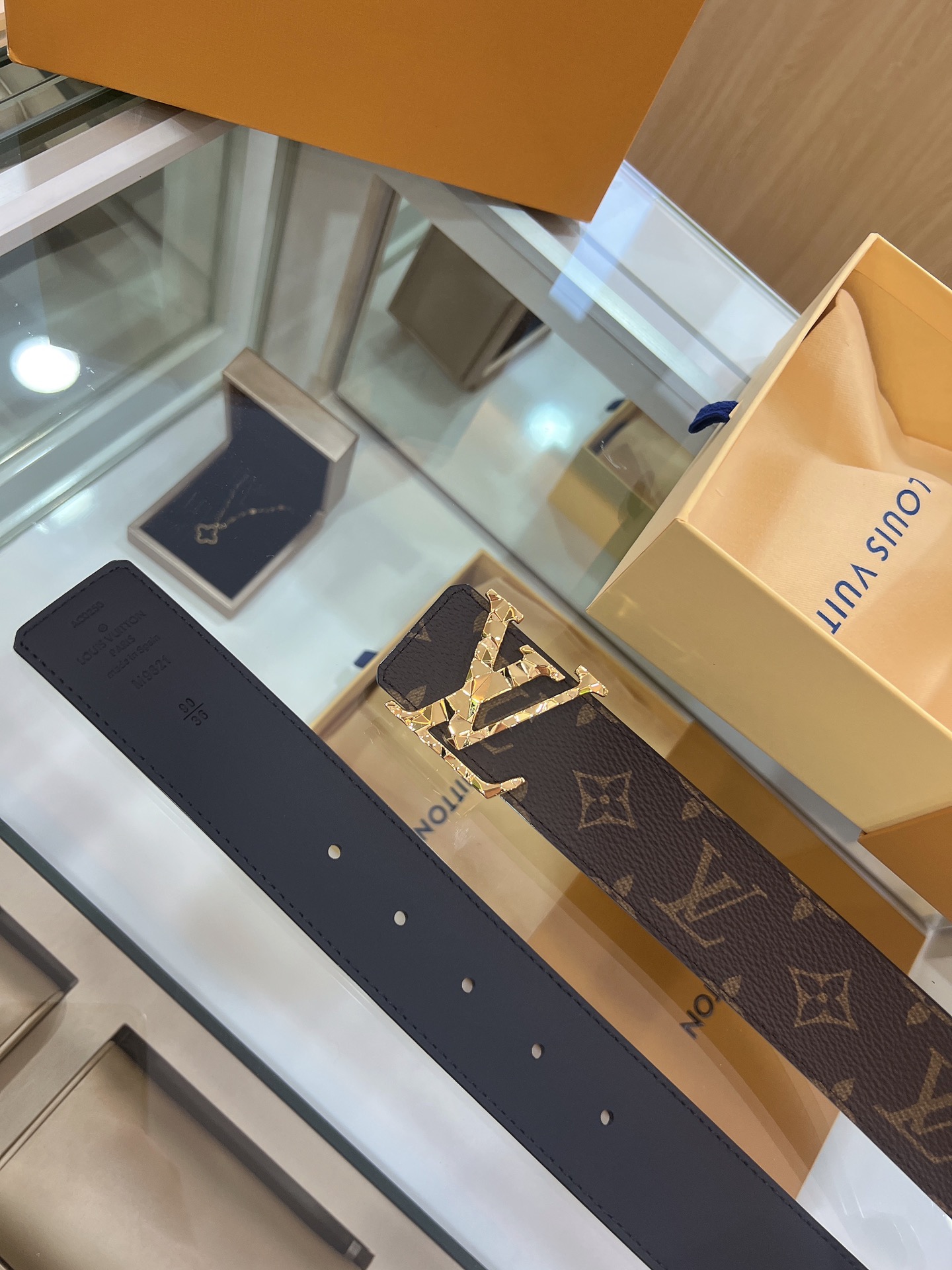 Louis Vuitton Male Leather Belt M-l