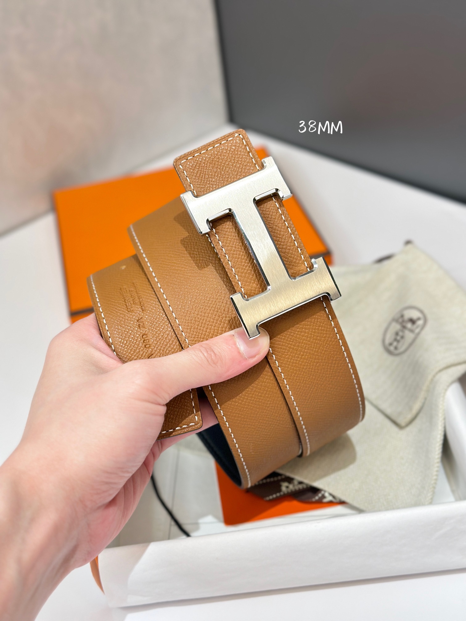 Hermès Male Basic Belt Cow Leather 38mm