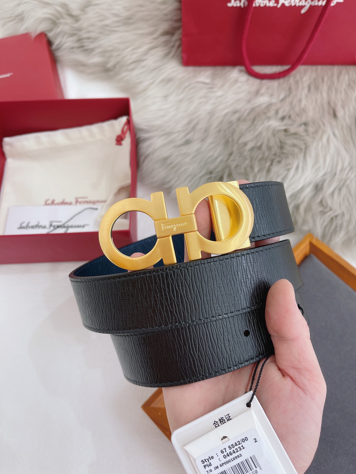 Salvatore Ferragamo Male Basic Belt Cow Leather M