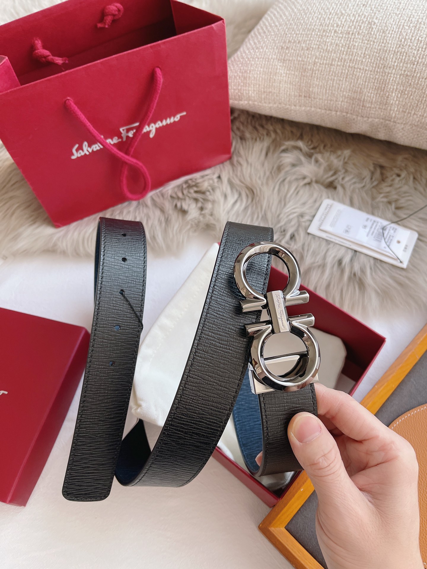 Salvatore Ferragamo Male Leather Belt M