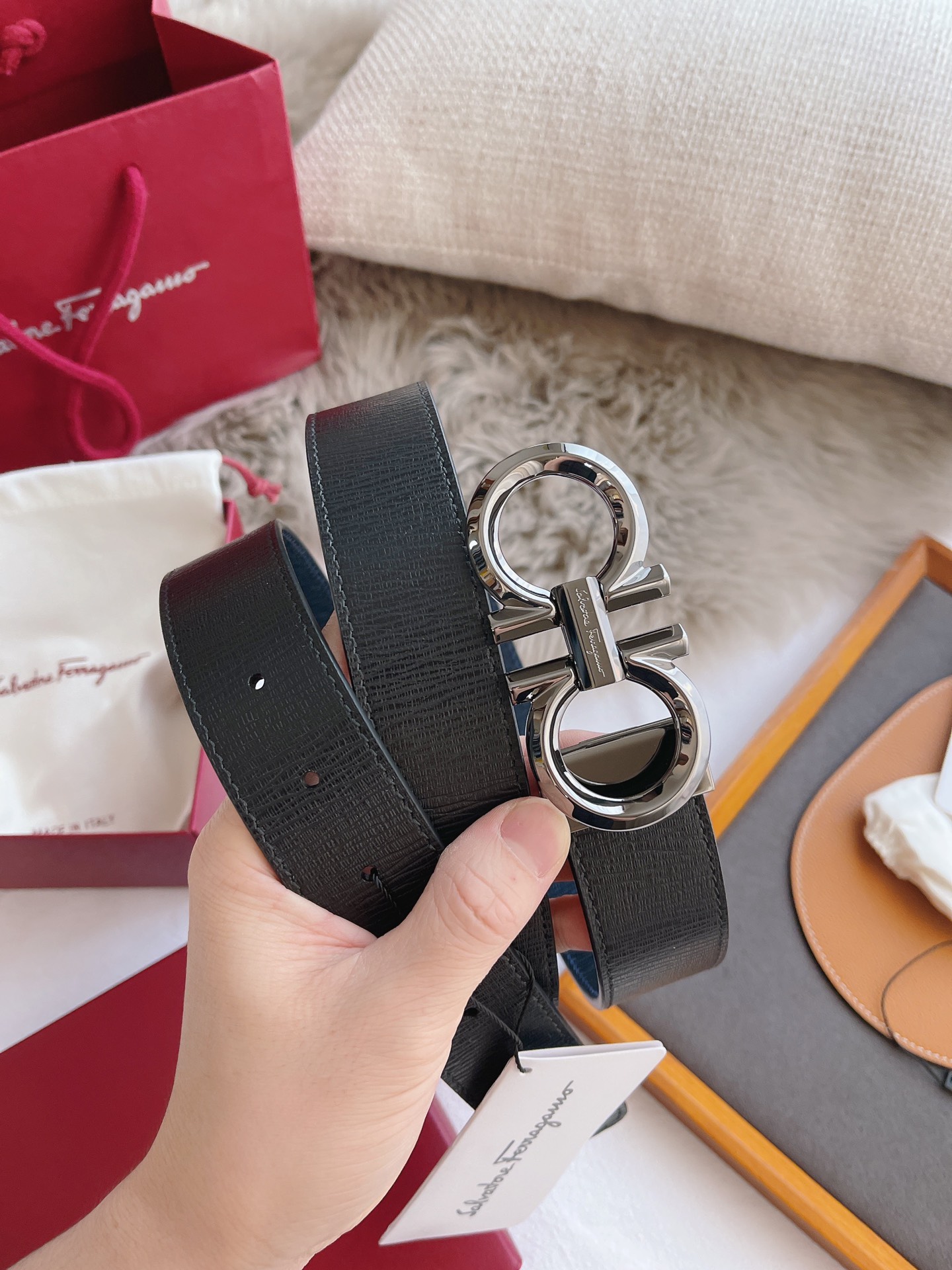 Salvatore Ferragamo Male Leather Belt M