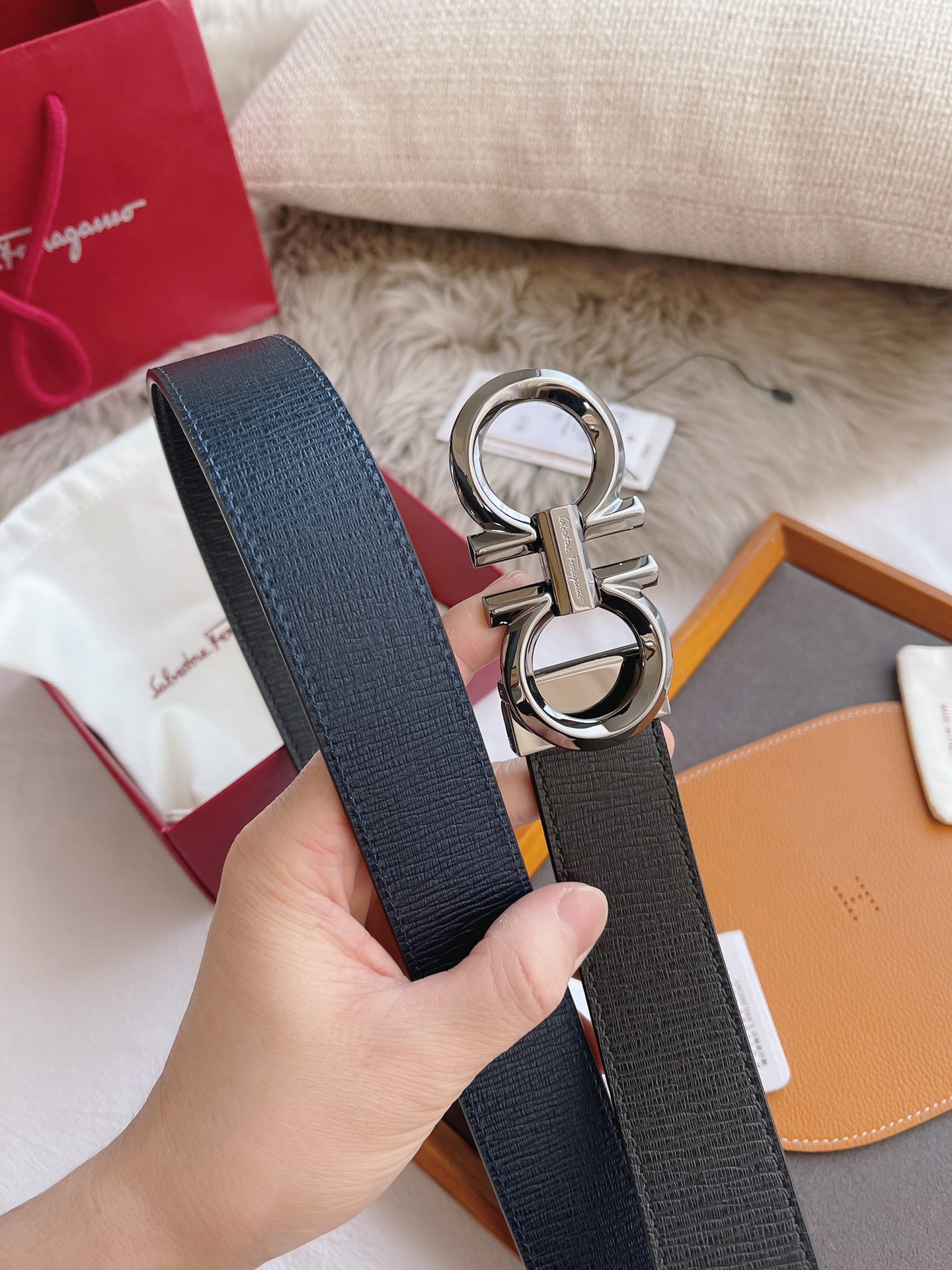 Salvatore Ferragamo Male Leather Belt M