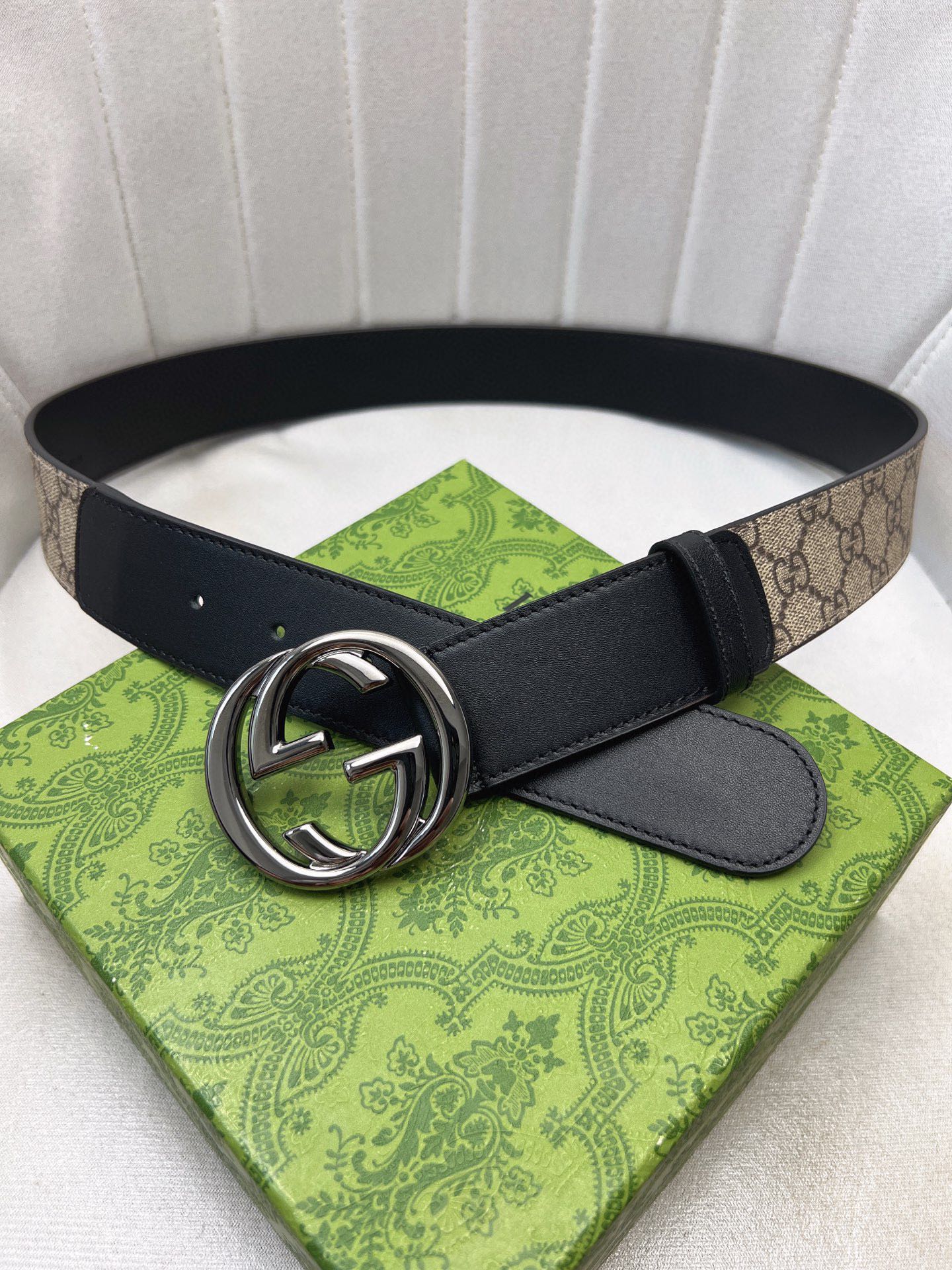 Gucci Leather Belt Top Grain Leather Waterproof