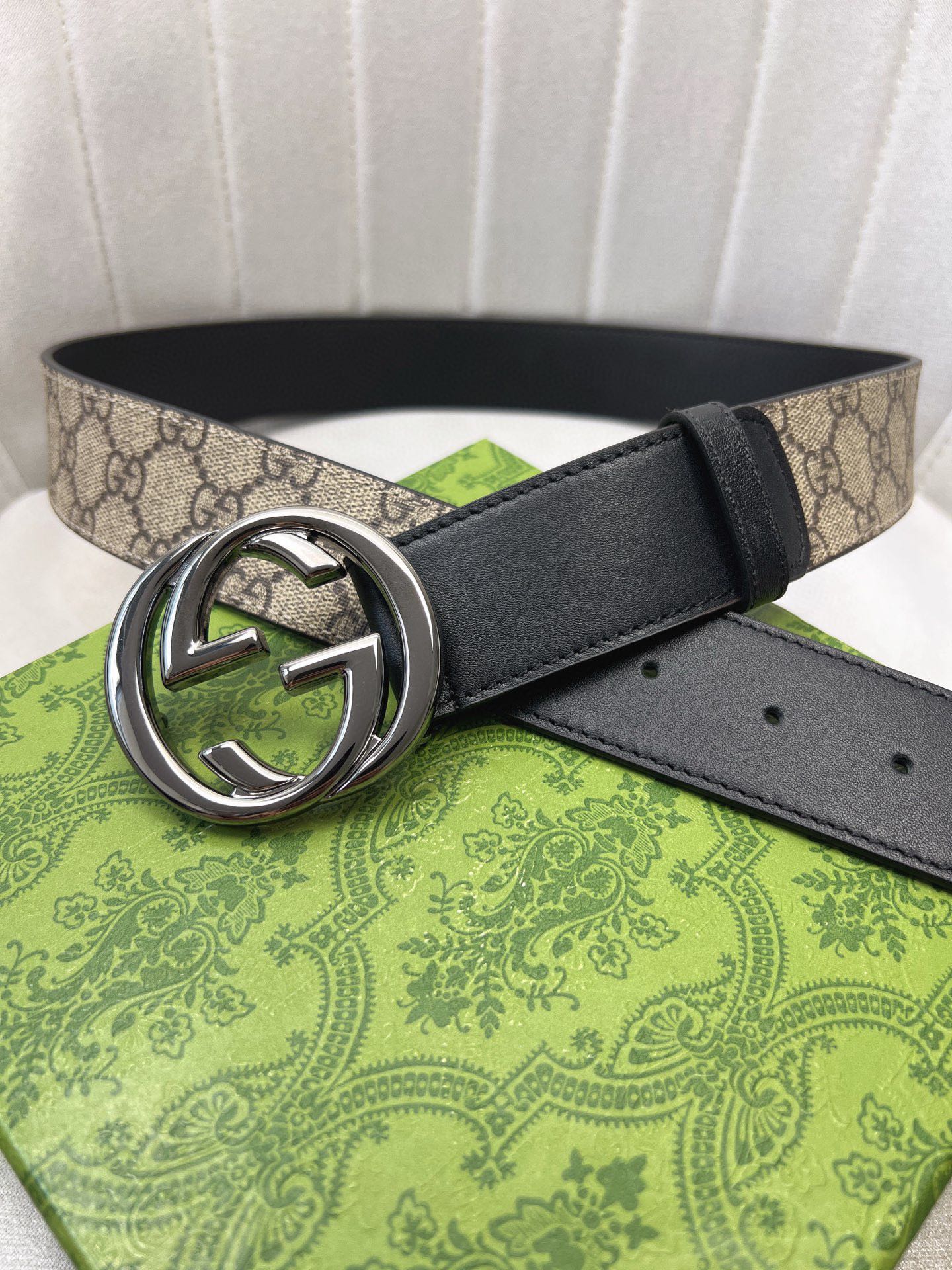 Gucci Leather Belt Top Grain Leather Waterproof