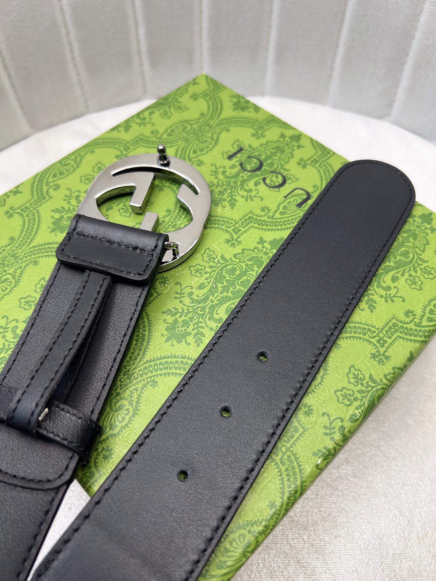 Gucci Leather Belt Top Grain Leather Waterproof