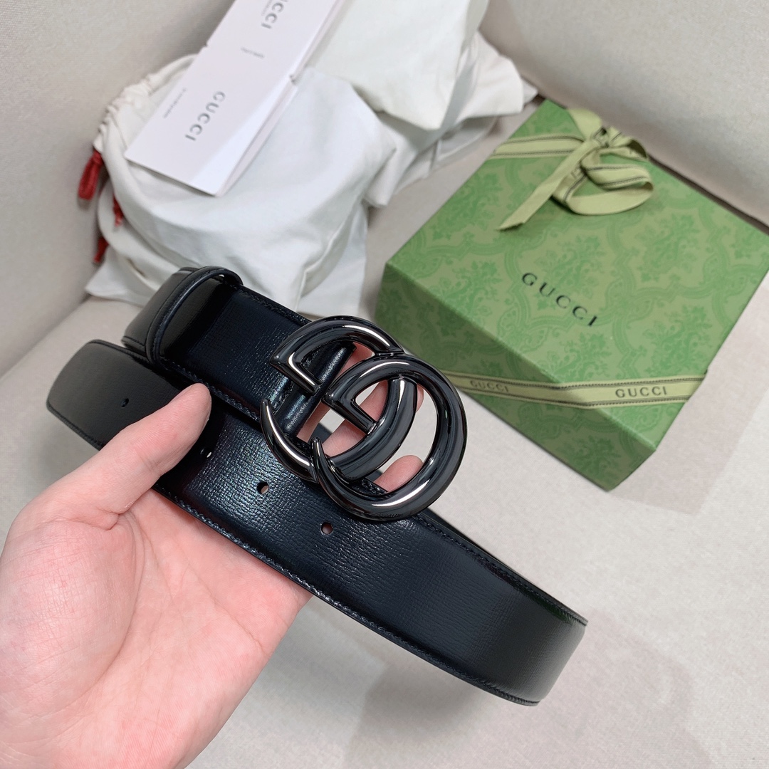 Gucci Couple Basic Belt Cow Leather