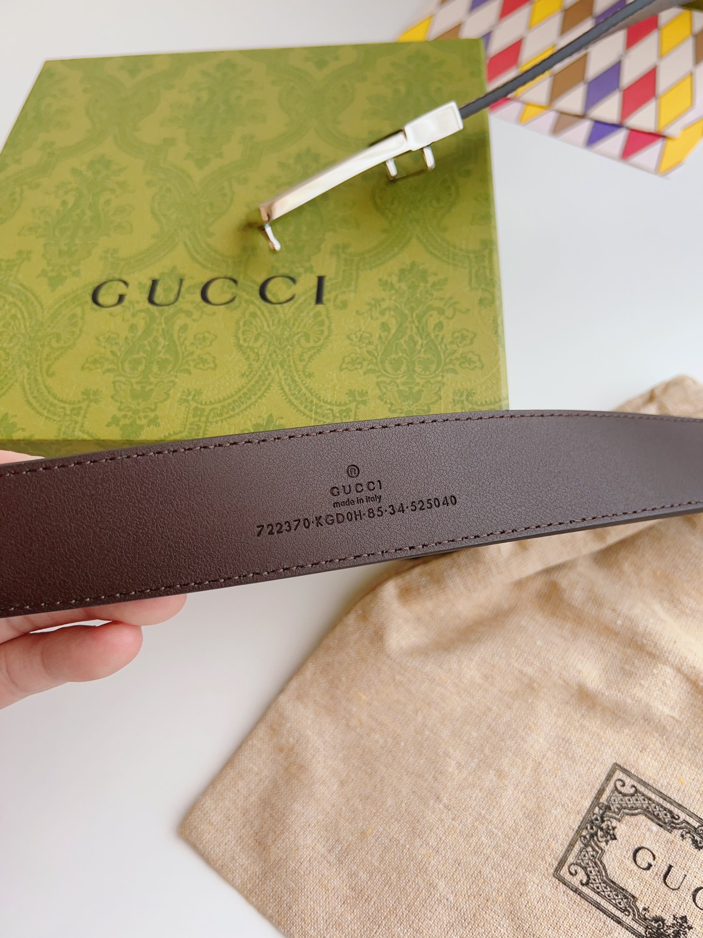 Gucci Basic Belt Canvas Beige S-m