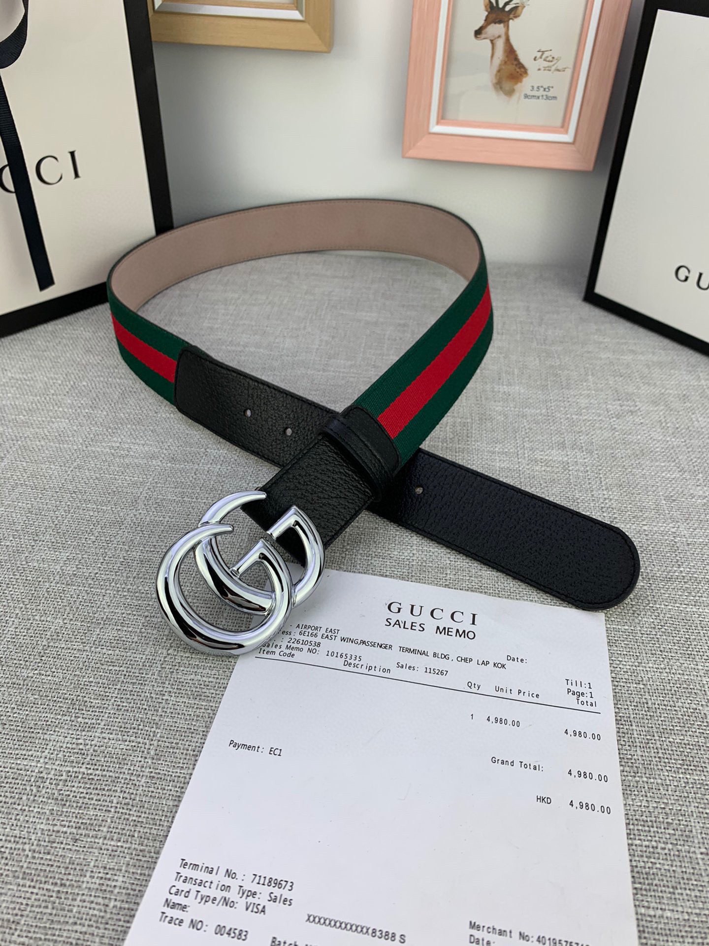 Gucci Canvas Belt Canvas M