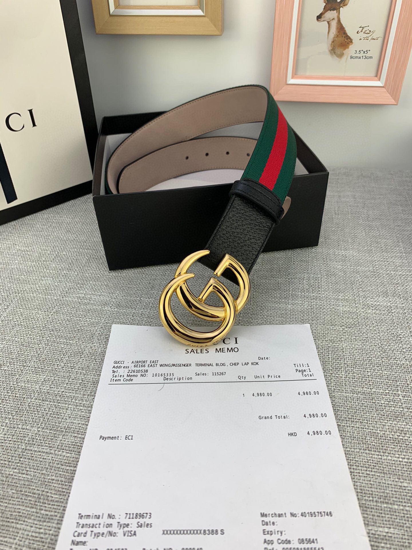 Gucci Canvas Belt Canvas M