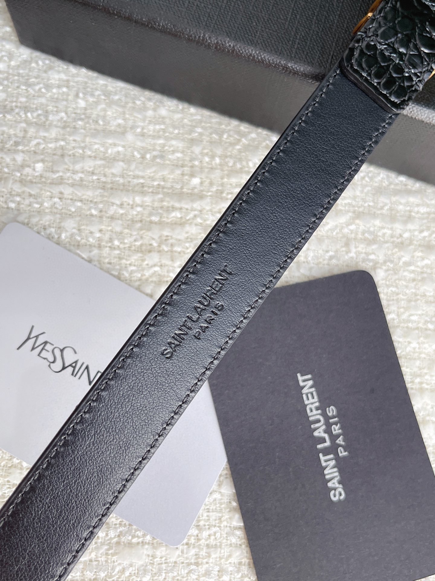 Saint Laurent Female Basic Belt Cow Leather S-m-l