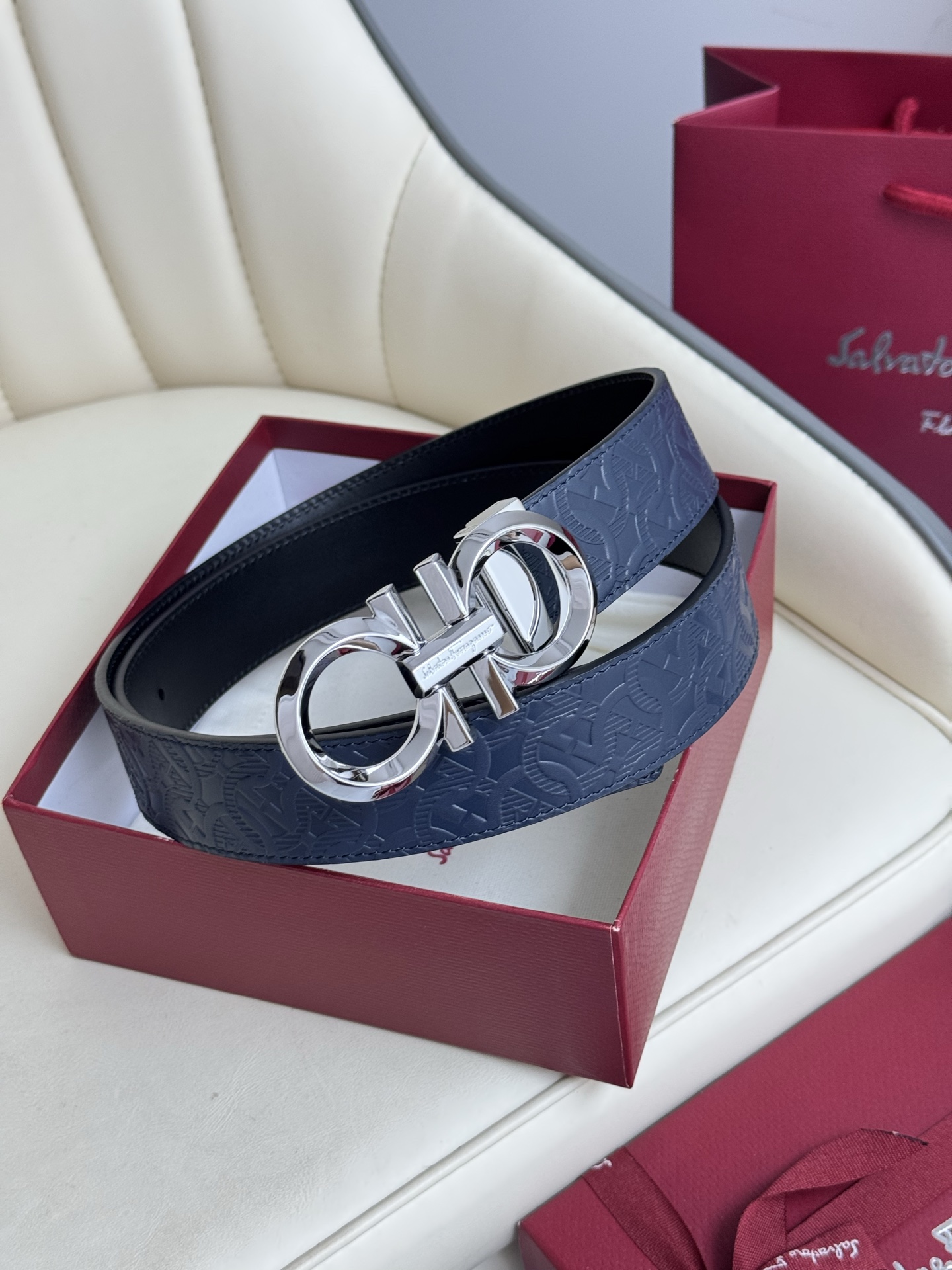 Salvatore Ferragamo Basic Belt Top Grain Leather